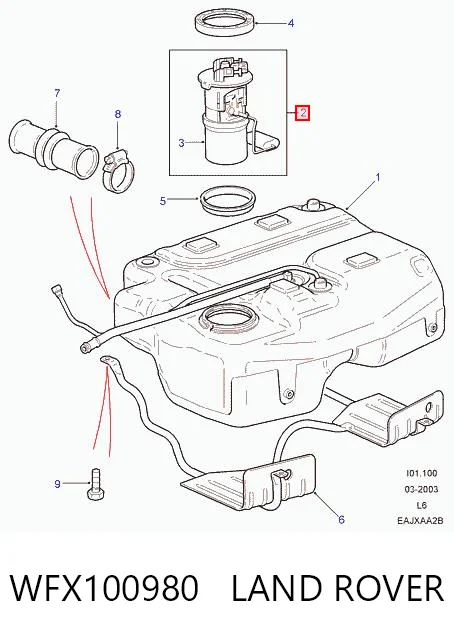 WFX100980 Land Rover Электробензонасос