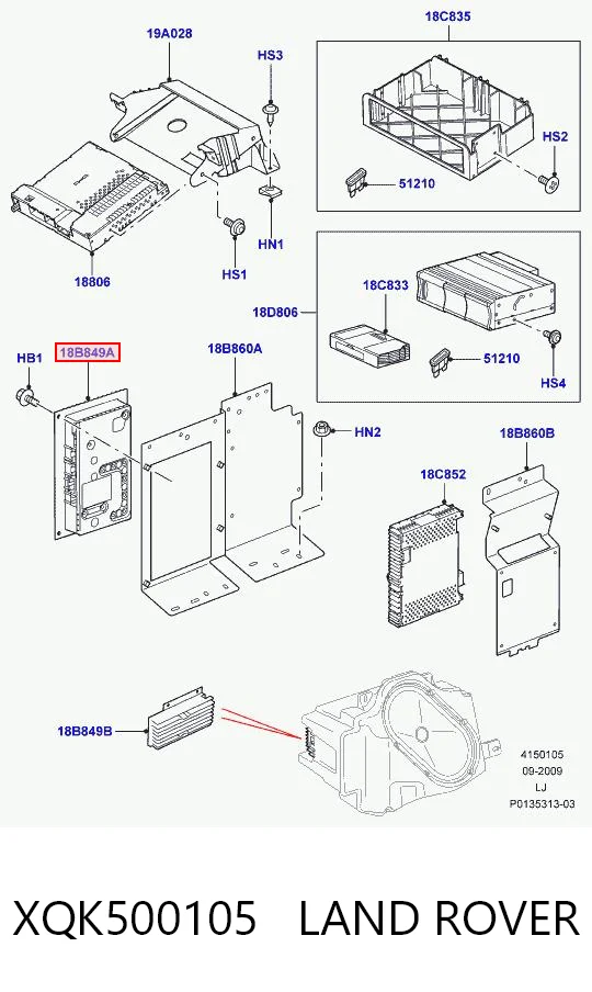 8H4219C164BB Land Rover Усилитель звука аудиосистемы