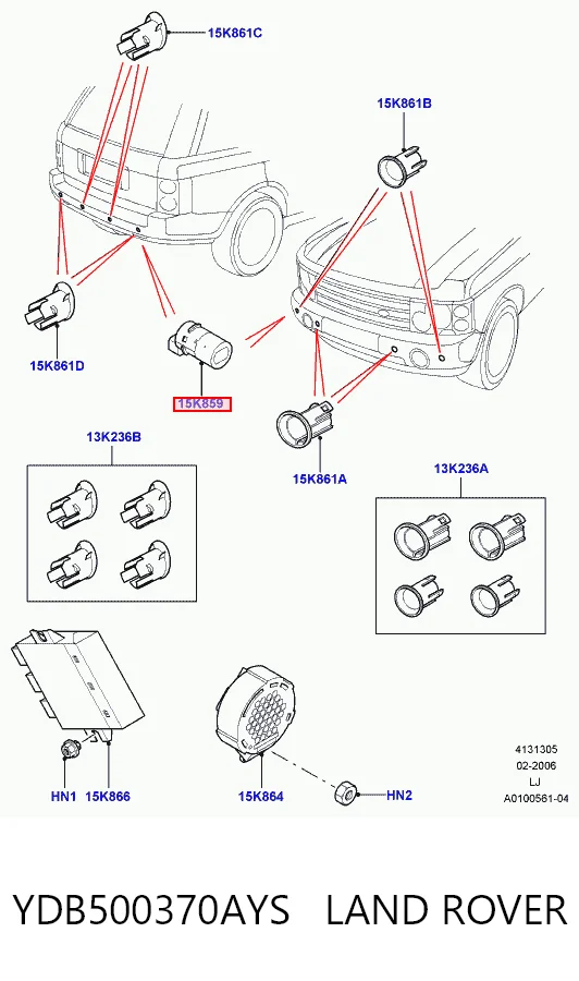 Датчик сигнализации парковки (парктроник), задний AND 30919178 цена, от 19.22 USD