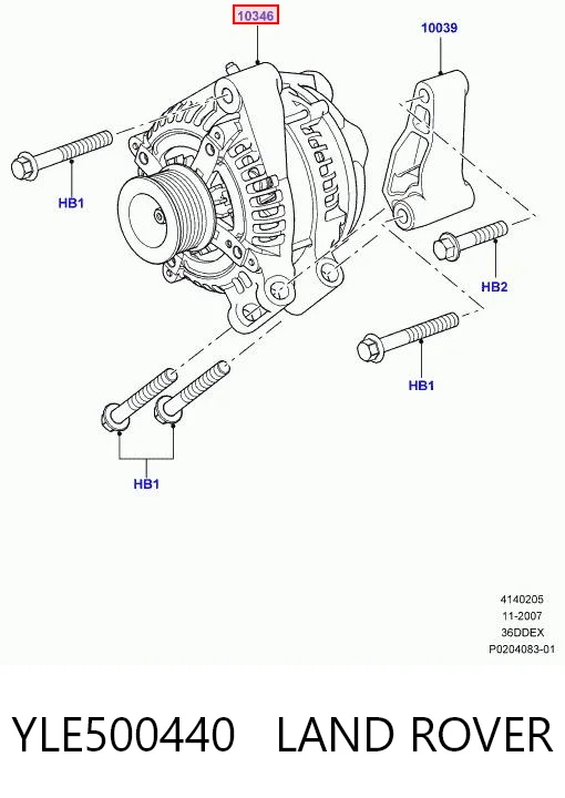 YLE500440 Land Rover Генератор автомобильный