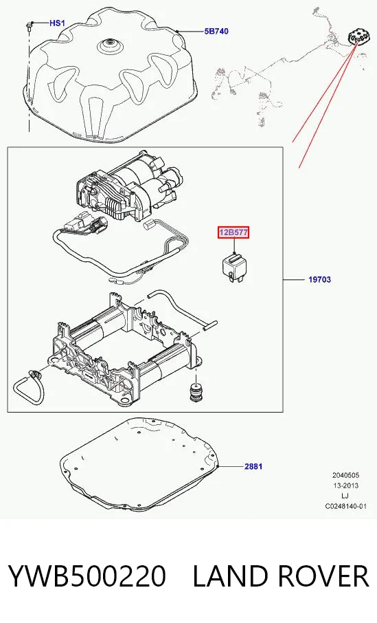YWB500220 Land Rover Реле электрическое многофункциональное