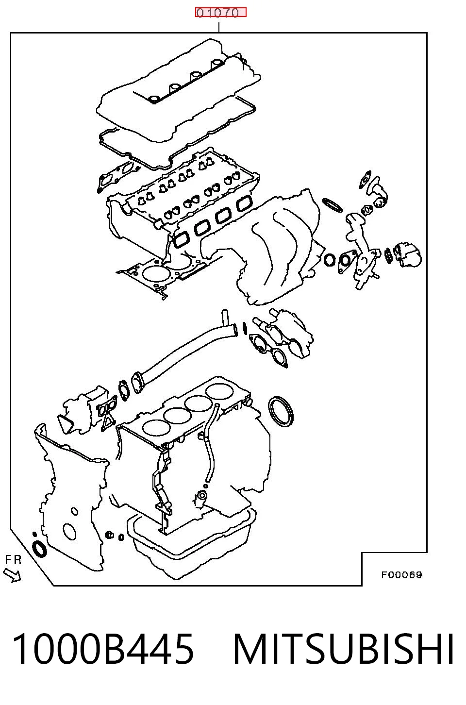 Комплект прокладок 1000B334 Chrysler