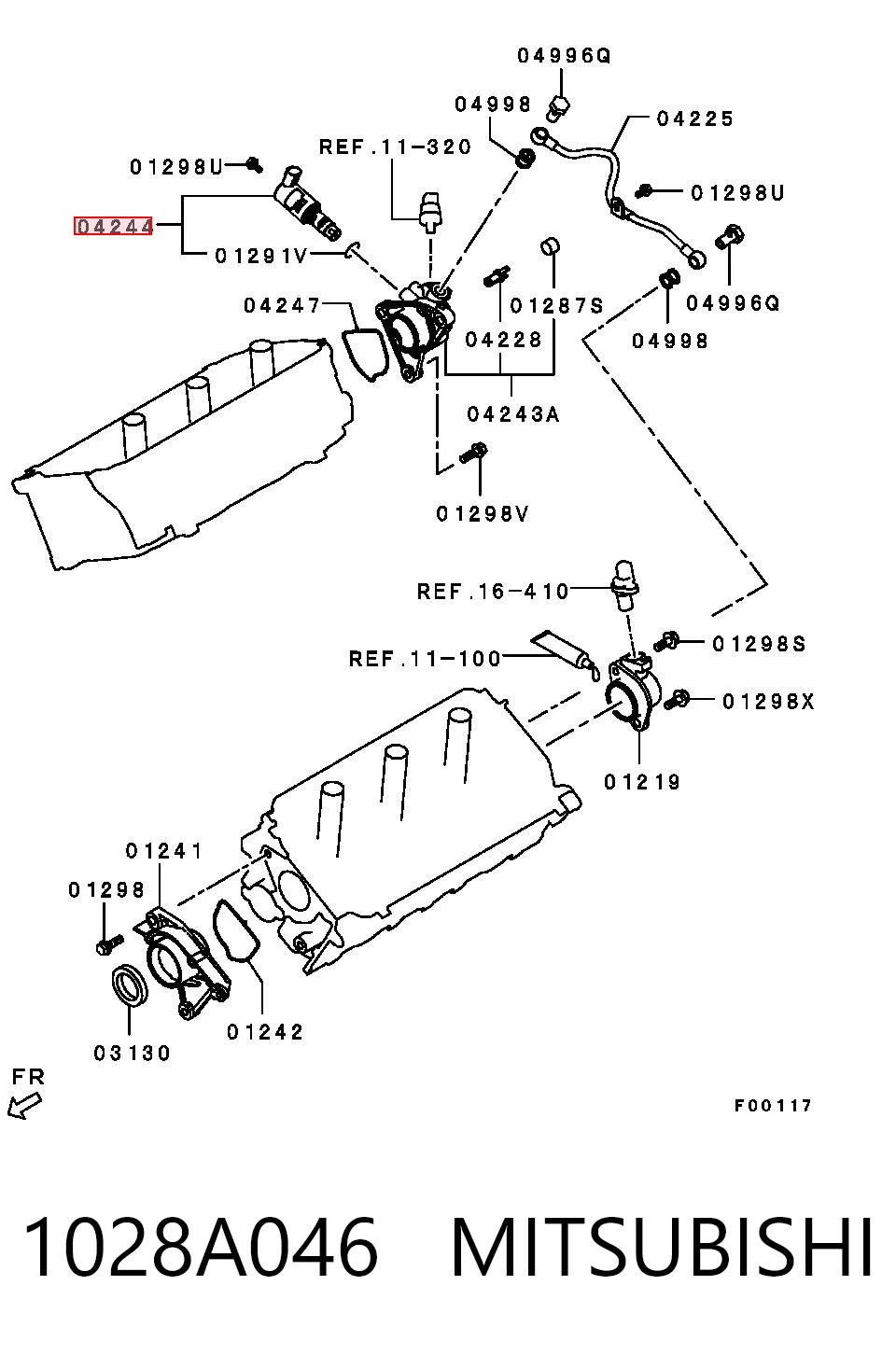 1028A046 Mitsubishi Клапан положения фаз распредвала