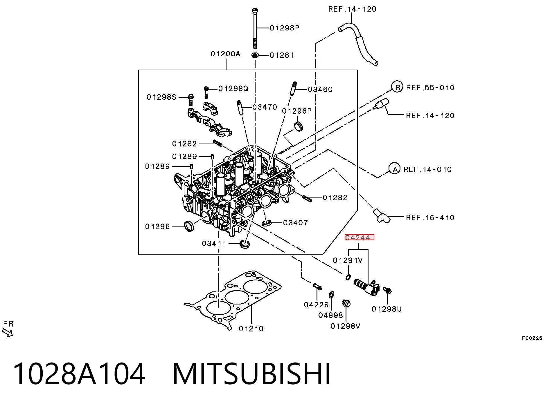 1028A104 Mitsubishi Клапан положения фаз распредвала