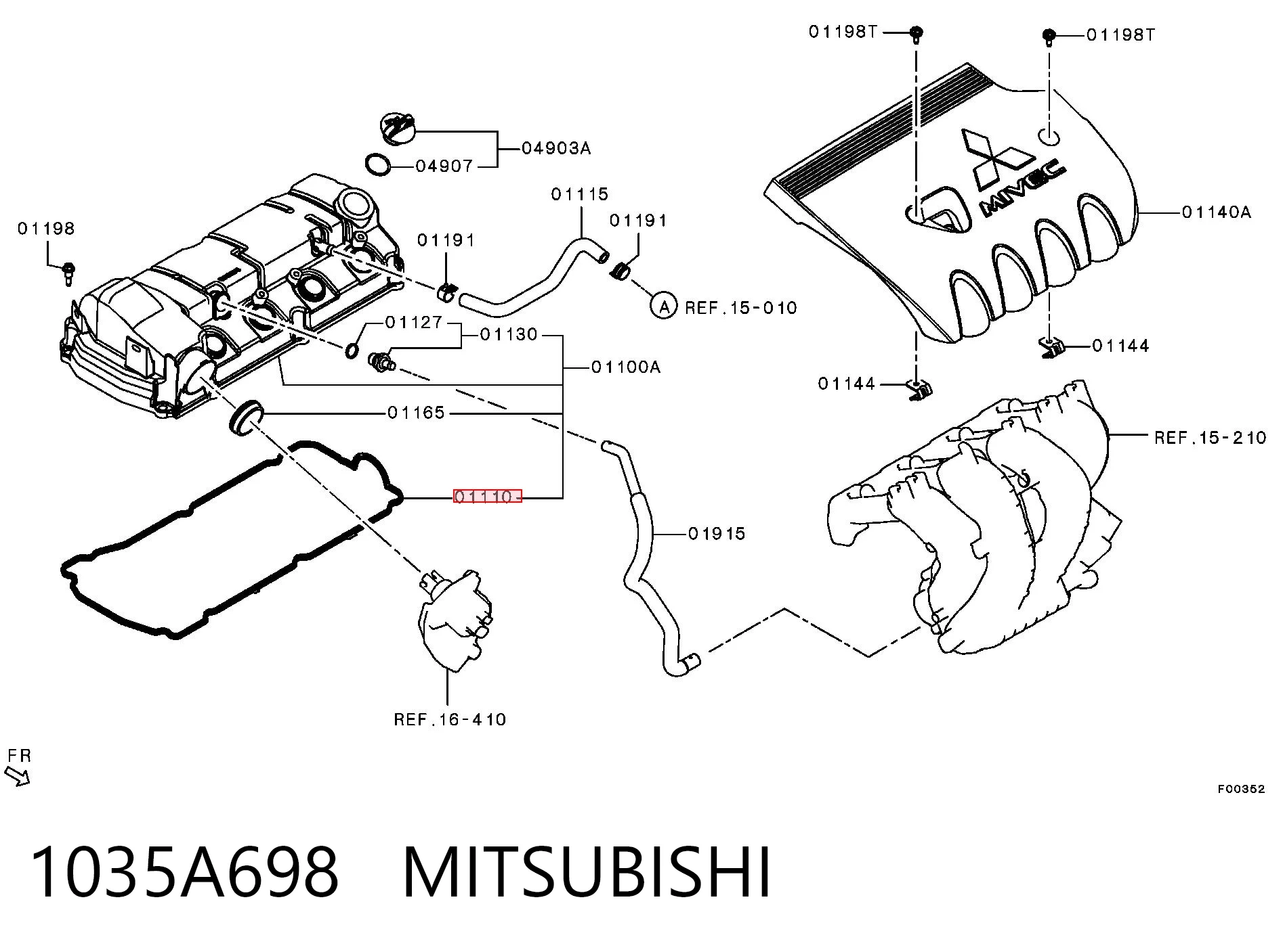 1035A698 Chrysler Прокладка крышки клапана