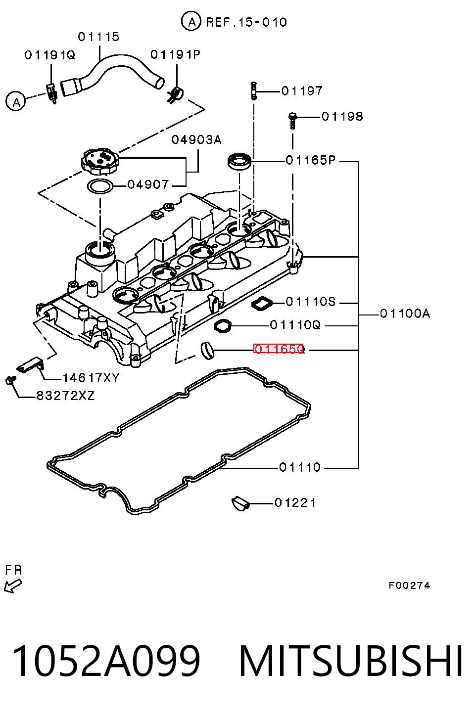 1052A099 Mitsubishi Прокладки свечных колодцев