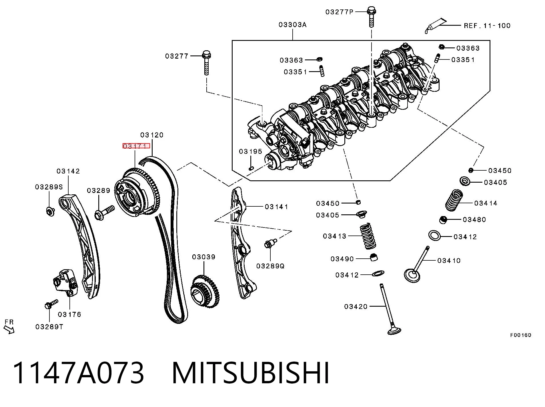 1147A073 Mitsubishi Регулятор фаз газораспределения