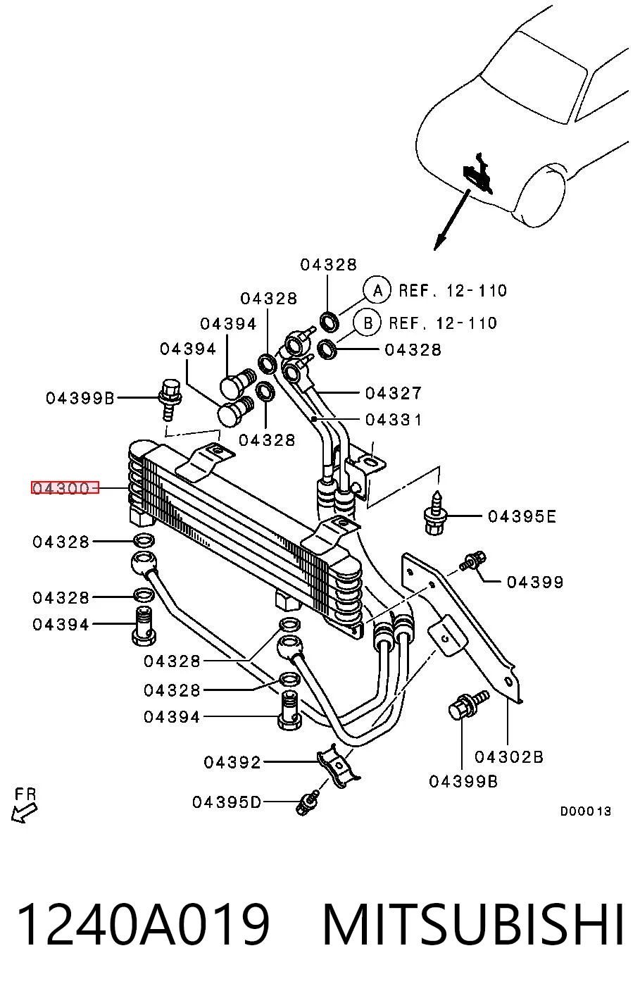 ST1240A019 SAT Радиатор АКПП