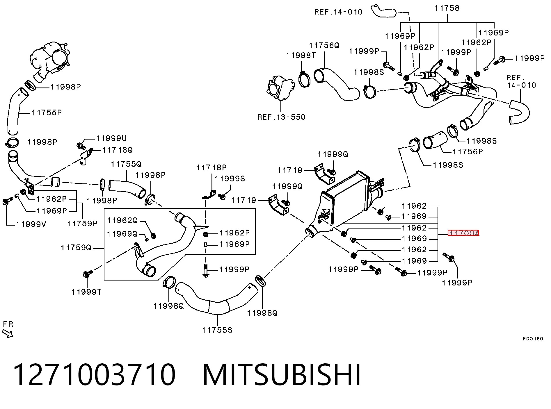 Система охлаждения наддувочного воздуха Mitsubishi Lancer X седан (CY_A, CZ_A) (2007 - 2026) цена, от 101.36 USD