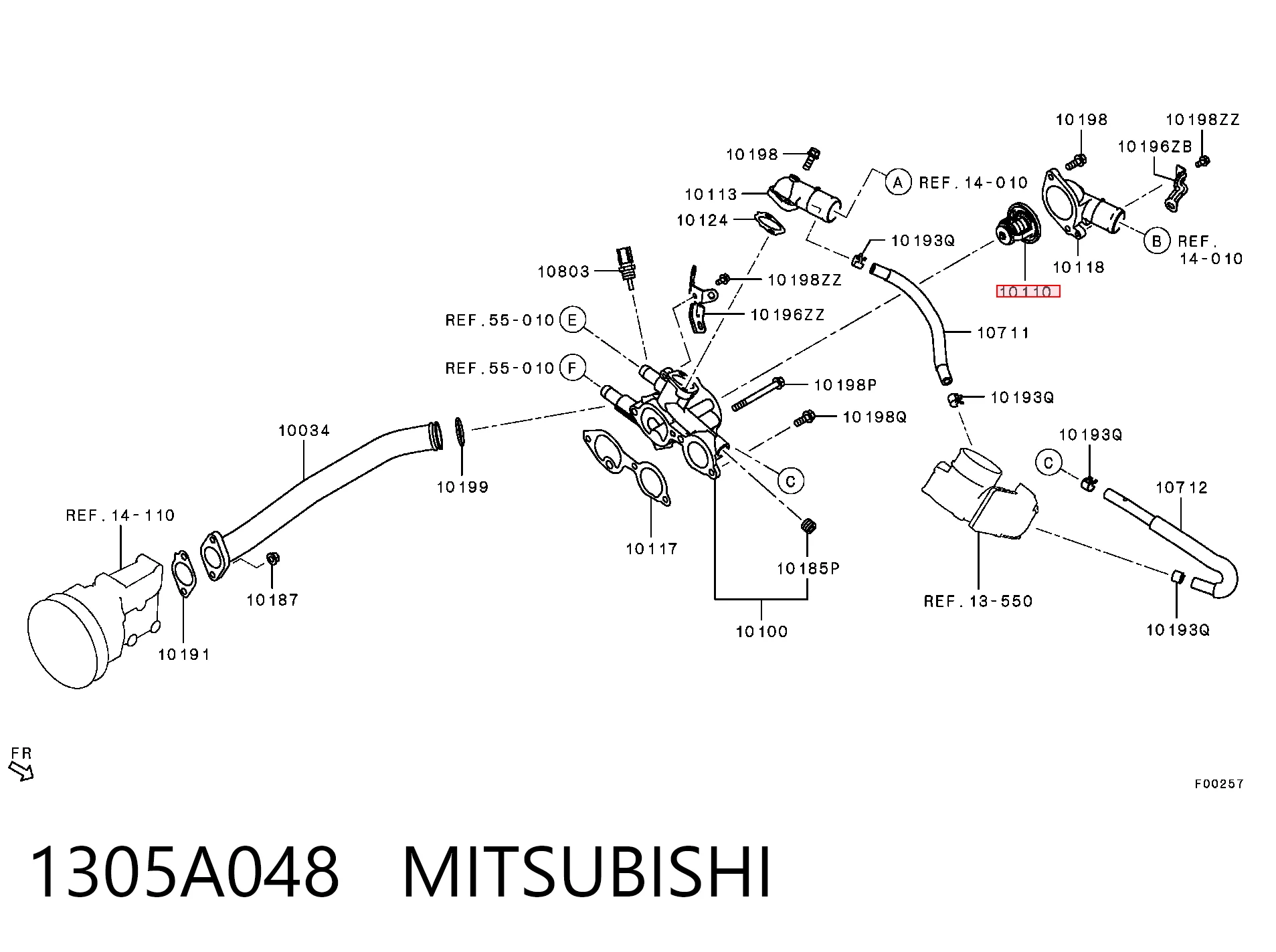 Термостат MITSUBISHI 1305A048