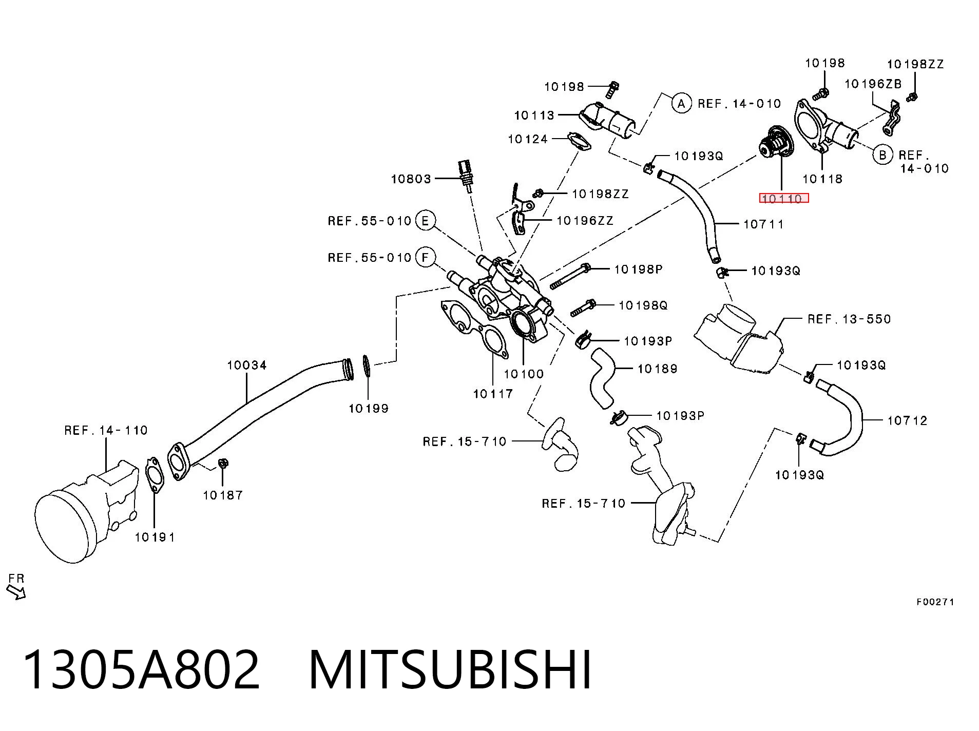 Термостат MITSUBISHI 1305A802