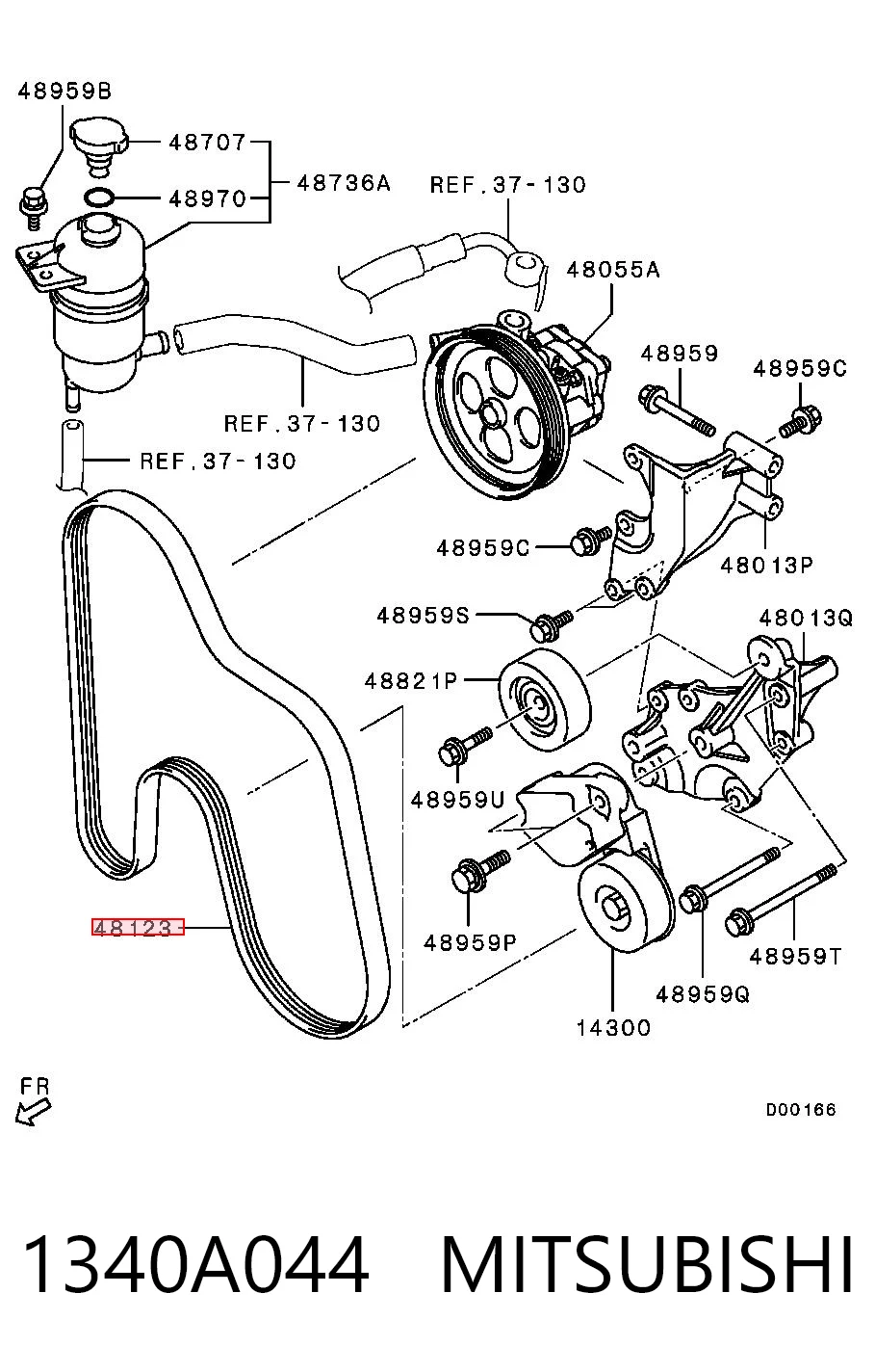 1340A044 Mitsubishi Поликлиновый ремень