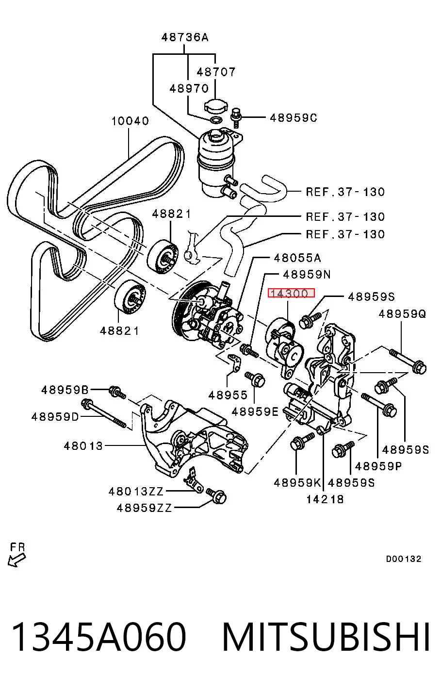 1345A060 Mitsubishi Натяжитель клинового ремня