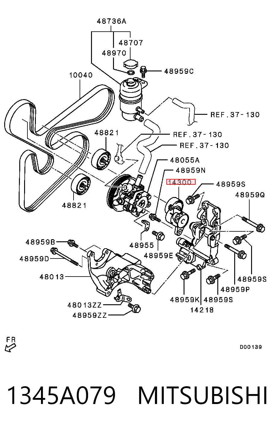1345A079 Mitsubishi Натяжитель клинового ремня