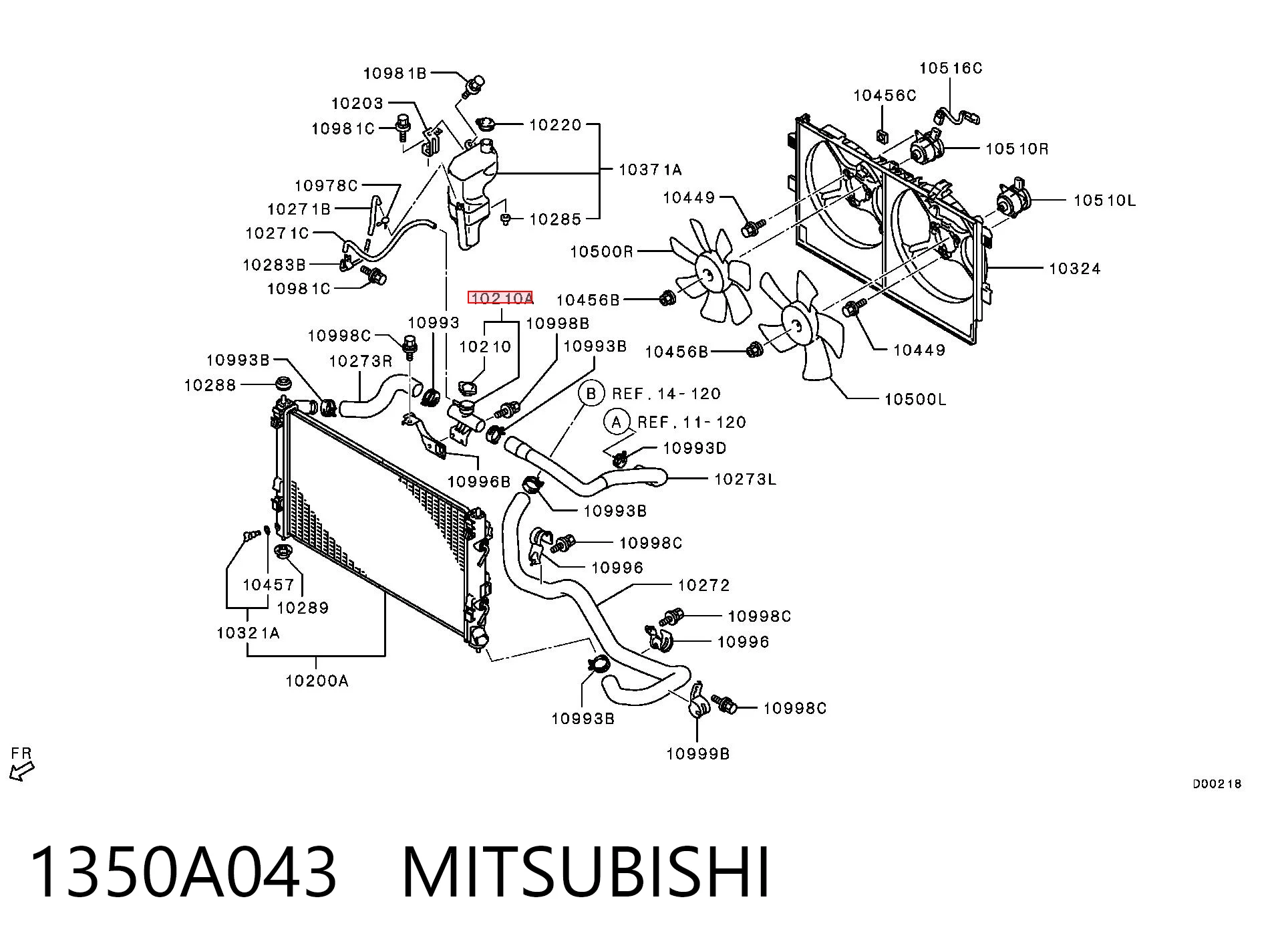 Крышка бачка радиатора на Mitsubishi Lancer X CY_A, CZ_A