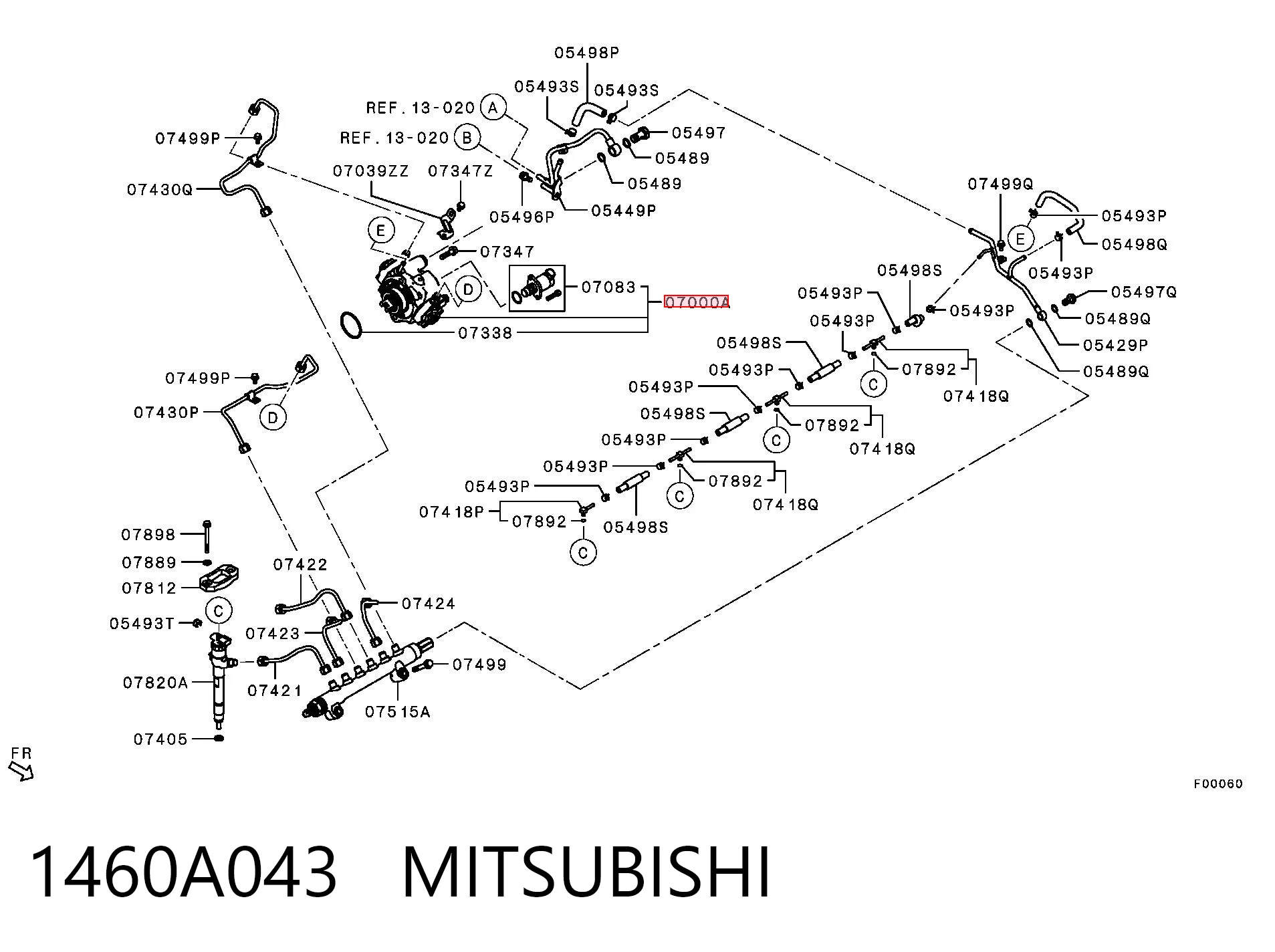 1460A043 Mitsubishi Насос топливный высокого давления (ТНВД)
