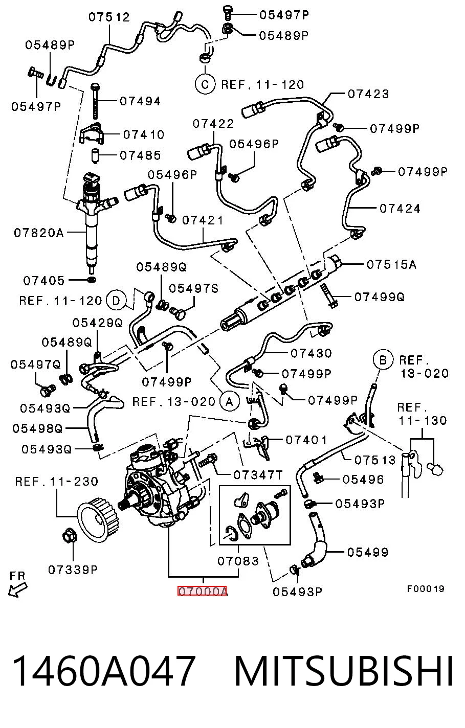 1460A047 Mitsubishi Насос топливный высокого давления (ТНВД)