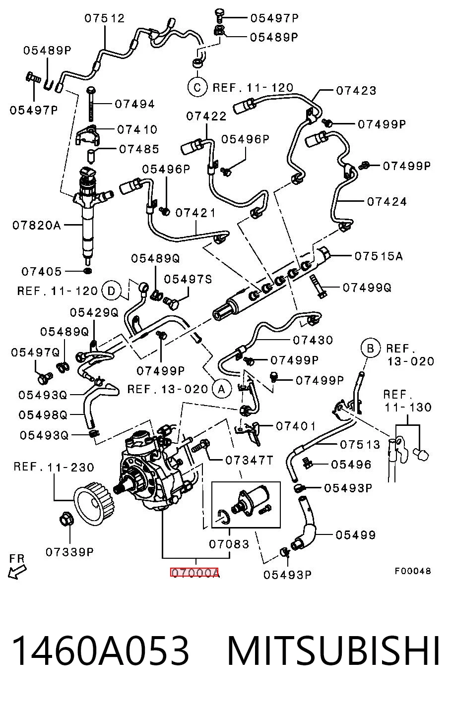1460A053 Mitsubishi Насос топливный высокого давления (ТНВД)
