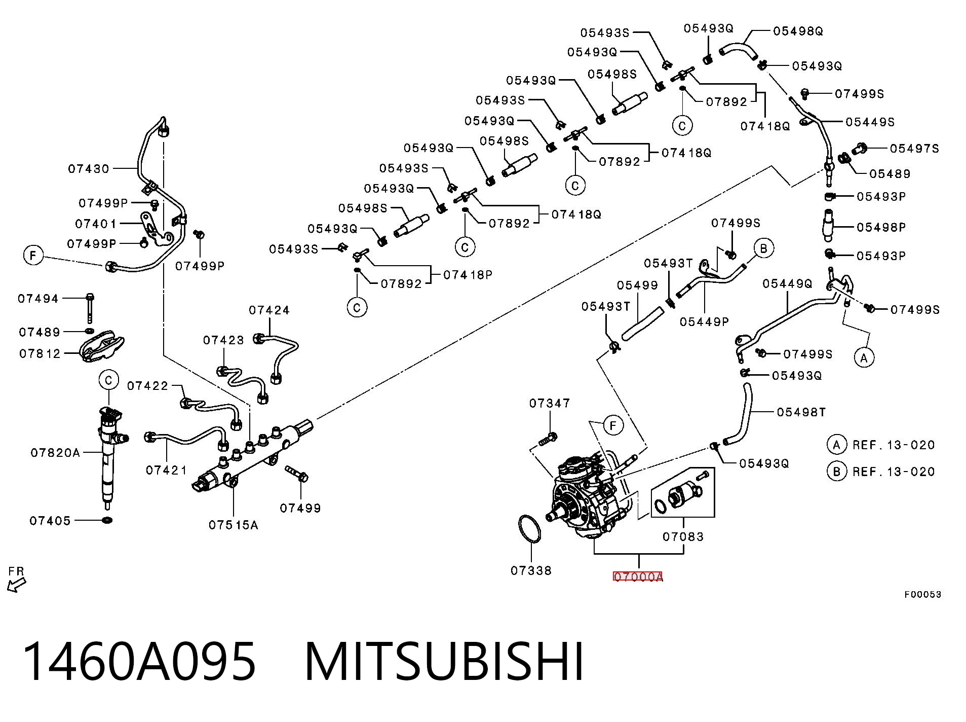 1460A095 Mitsubishi Насос топливный высокого давления (ТНВД)