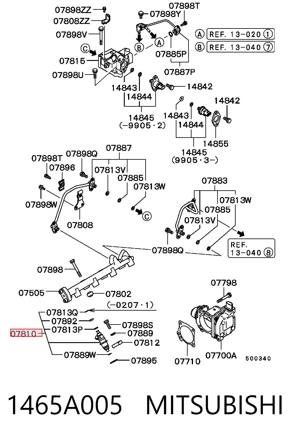 1465A005 Mitsubishi Топливные форсунки