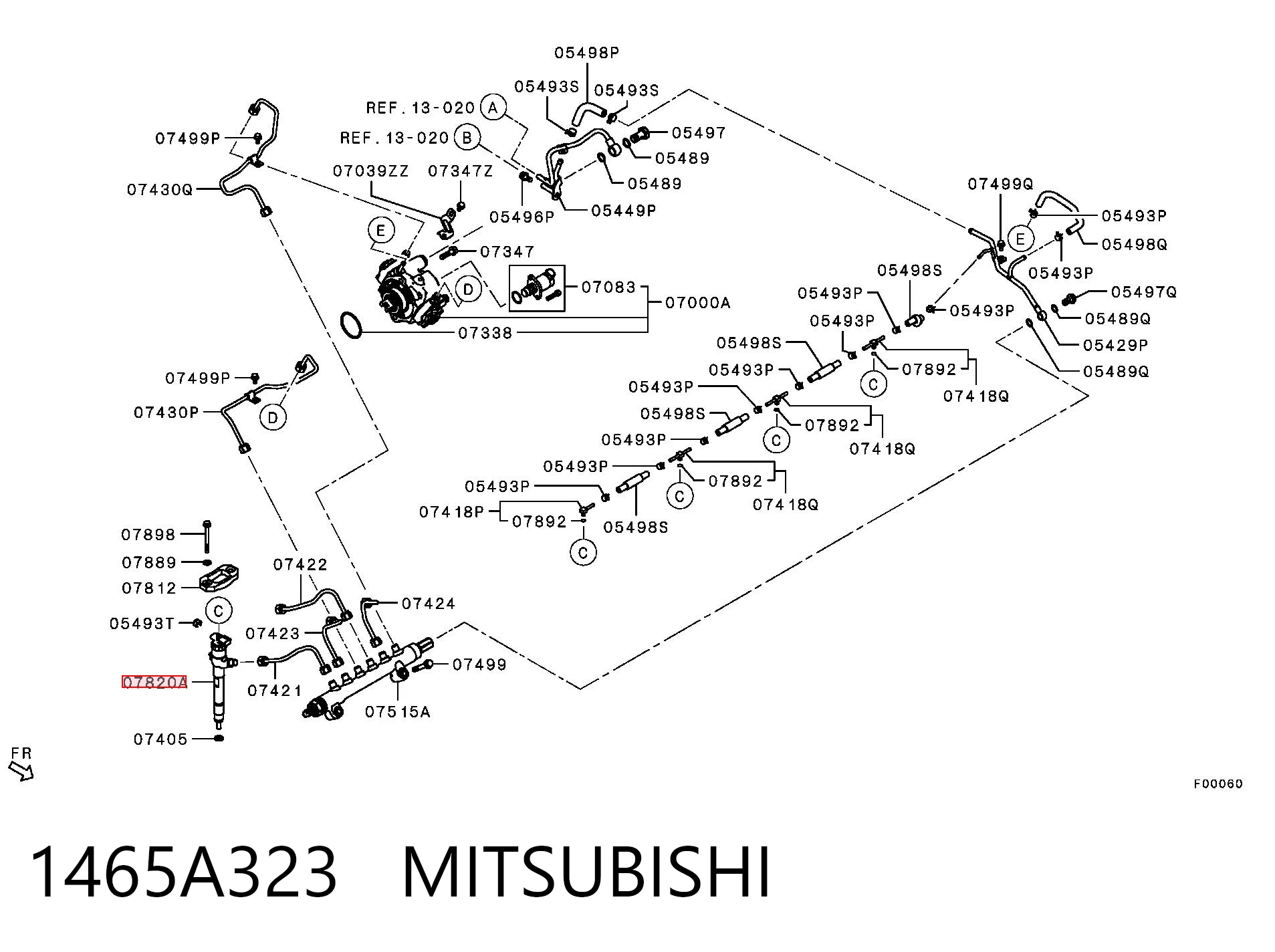 1465A323 Mitsubishi Топливные форсунки
