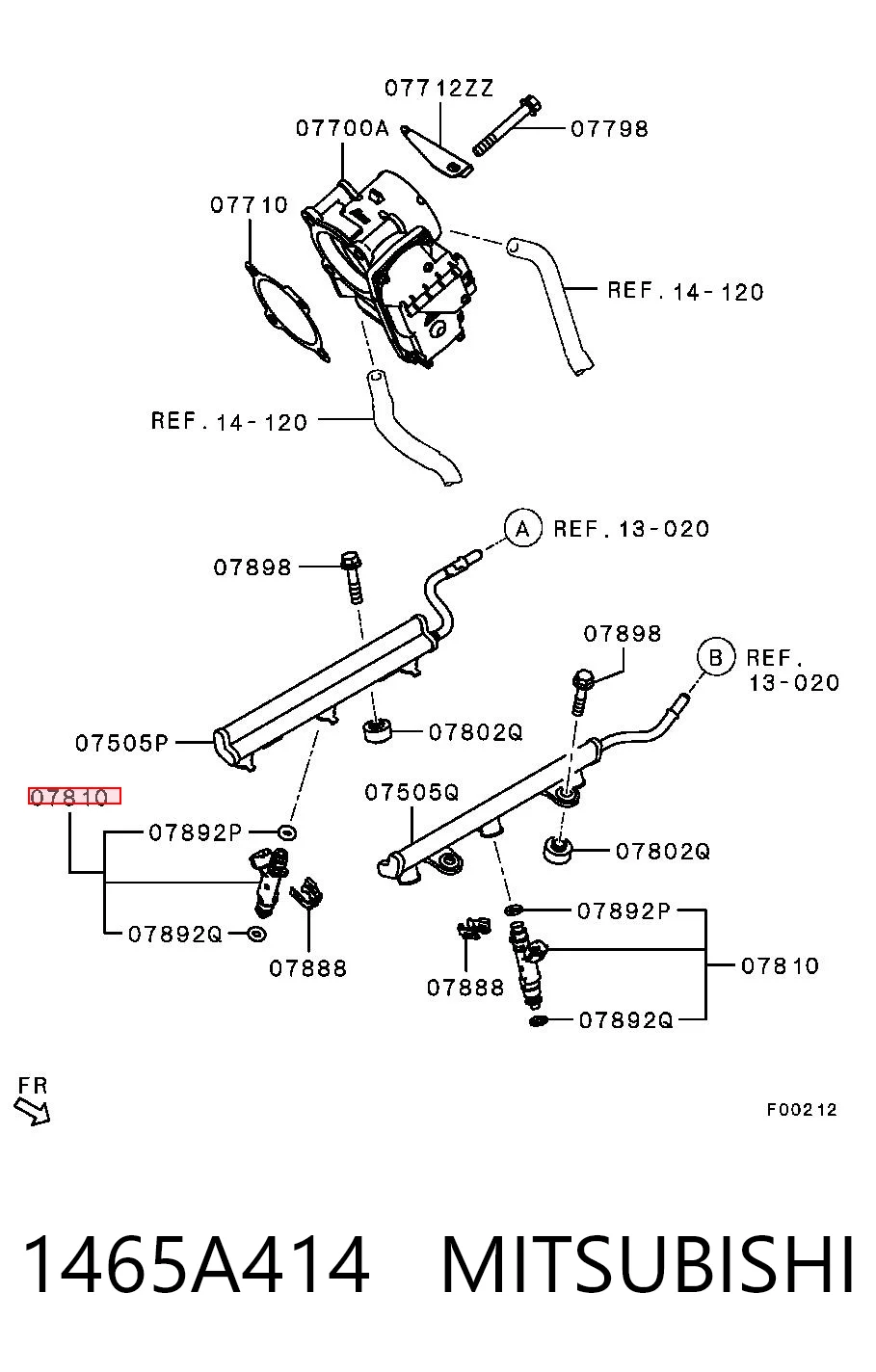 1465A414 Mitsubishi Топливные форсунки