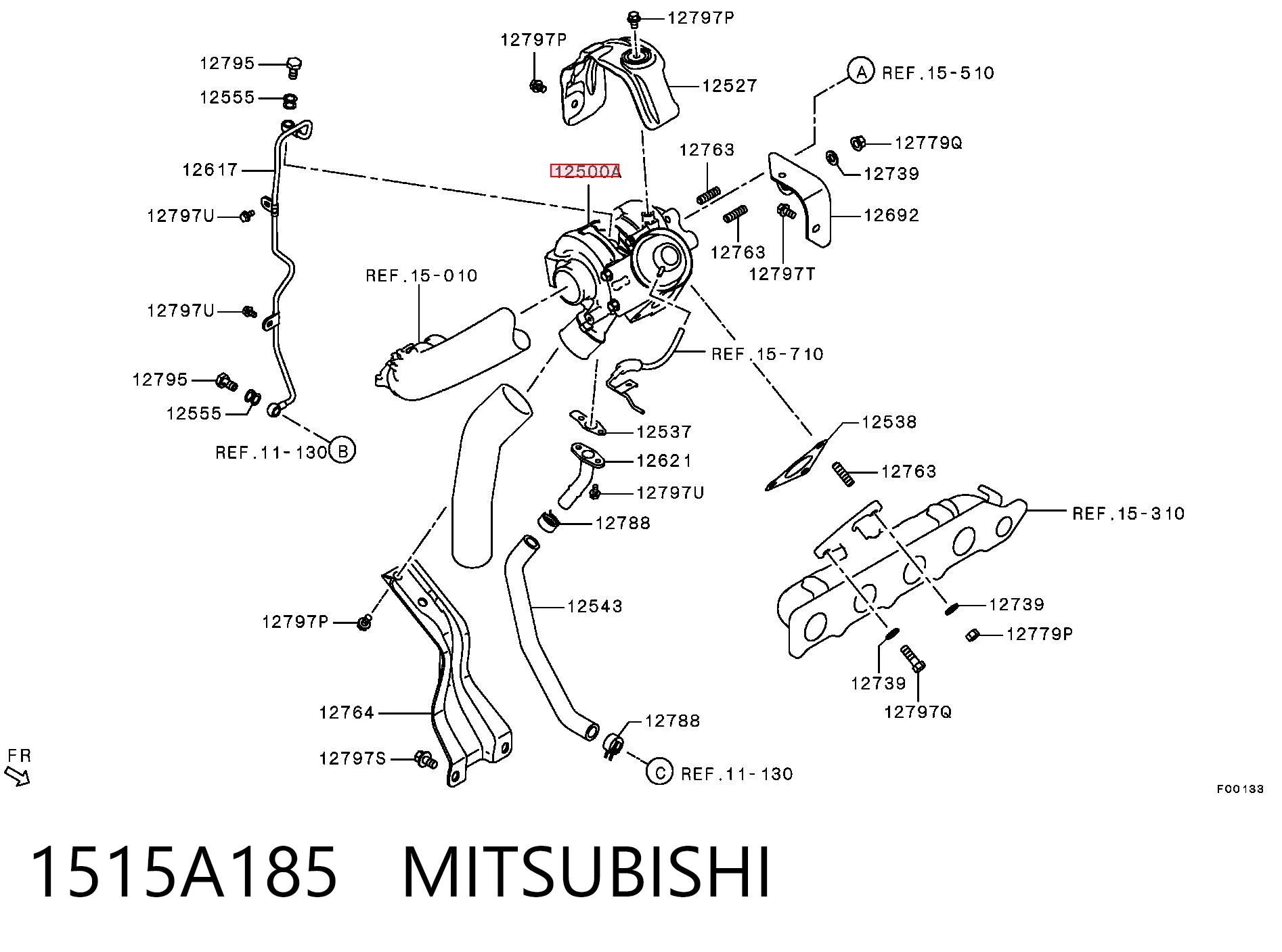 1515A185 Mitsubishi Турбонаддув