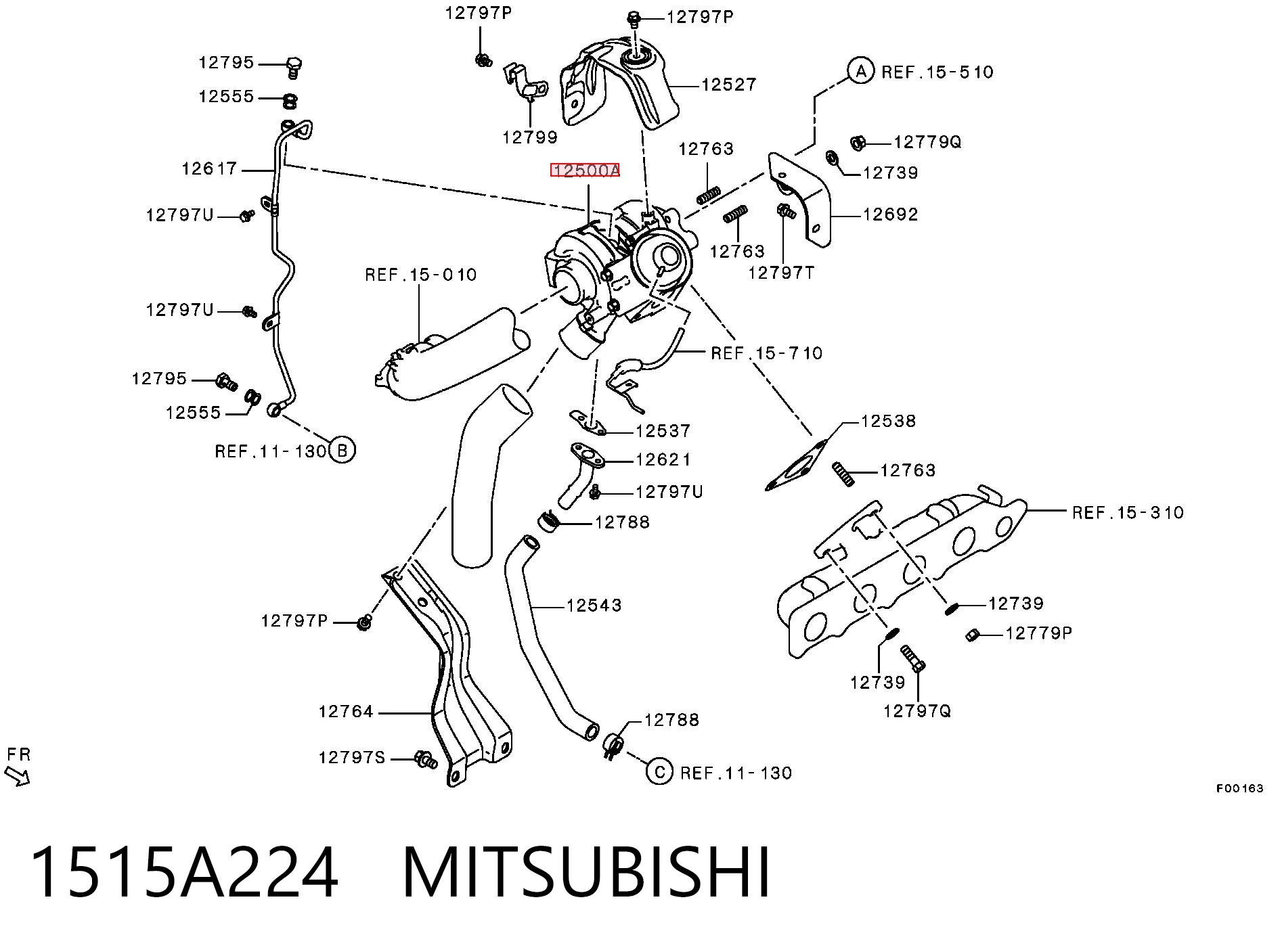 1515A224 Mitsubishi Турбонаддув