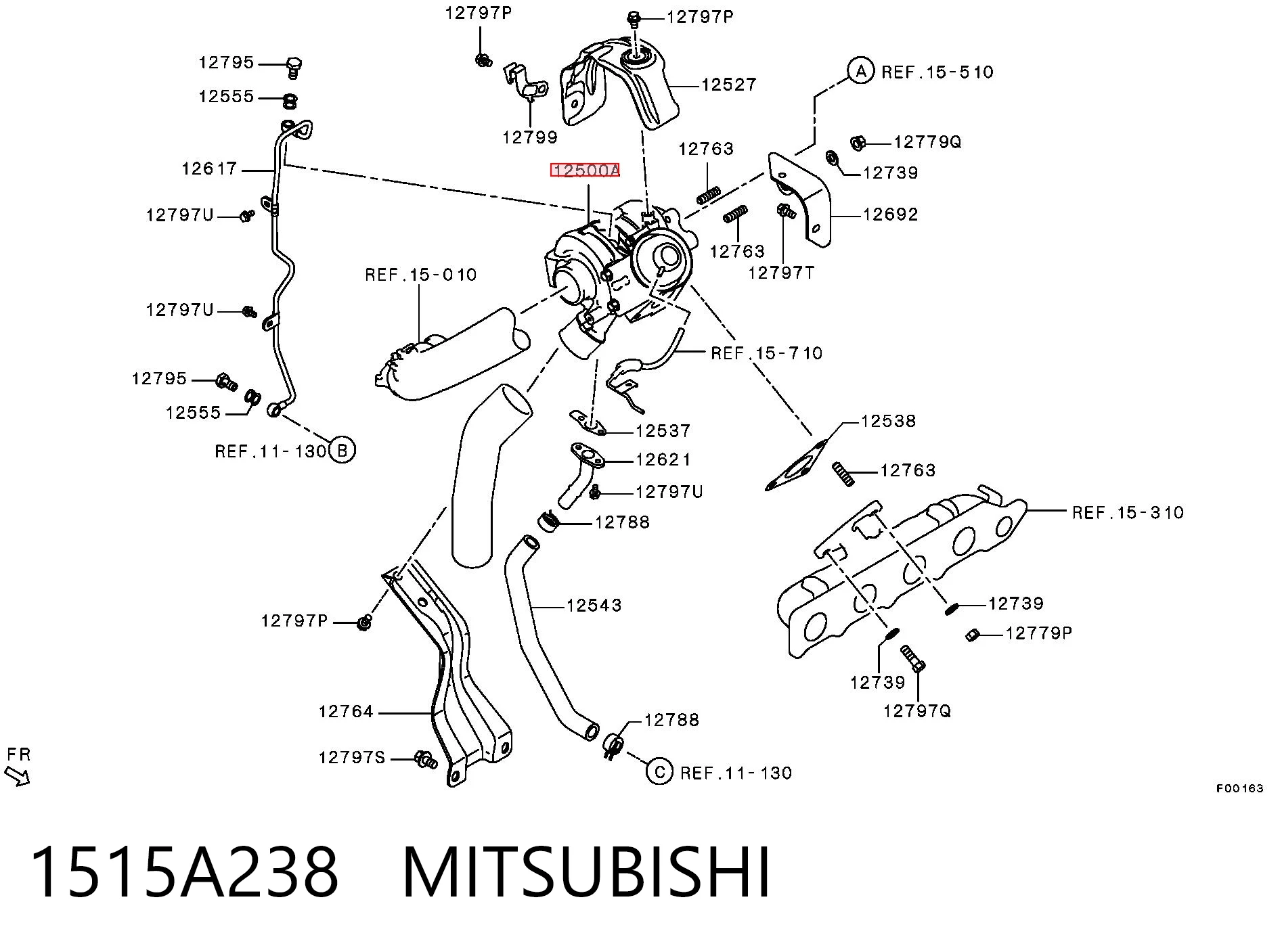 1515A238 Mitsubishi Турбонаддув