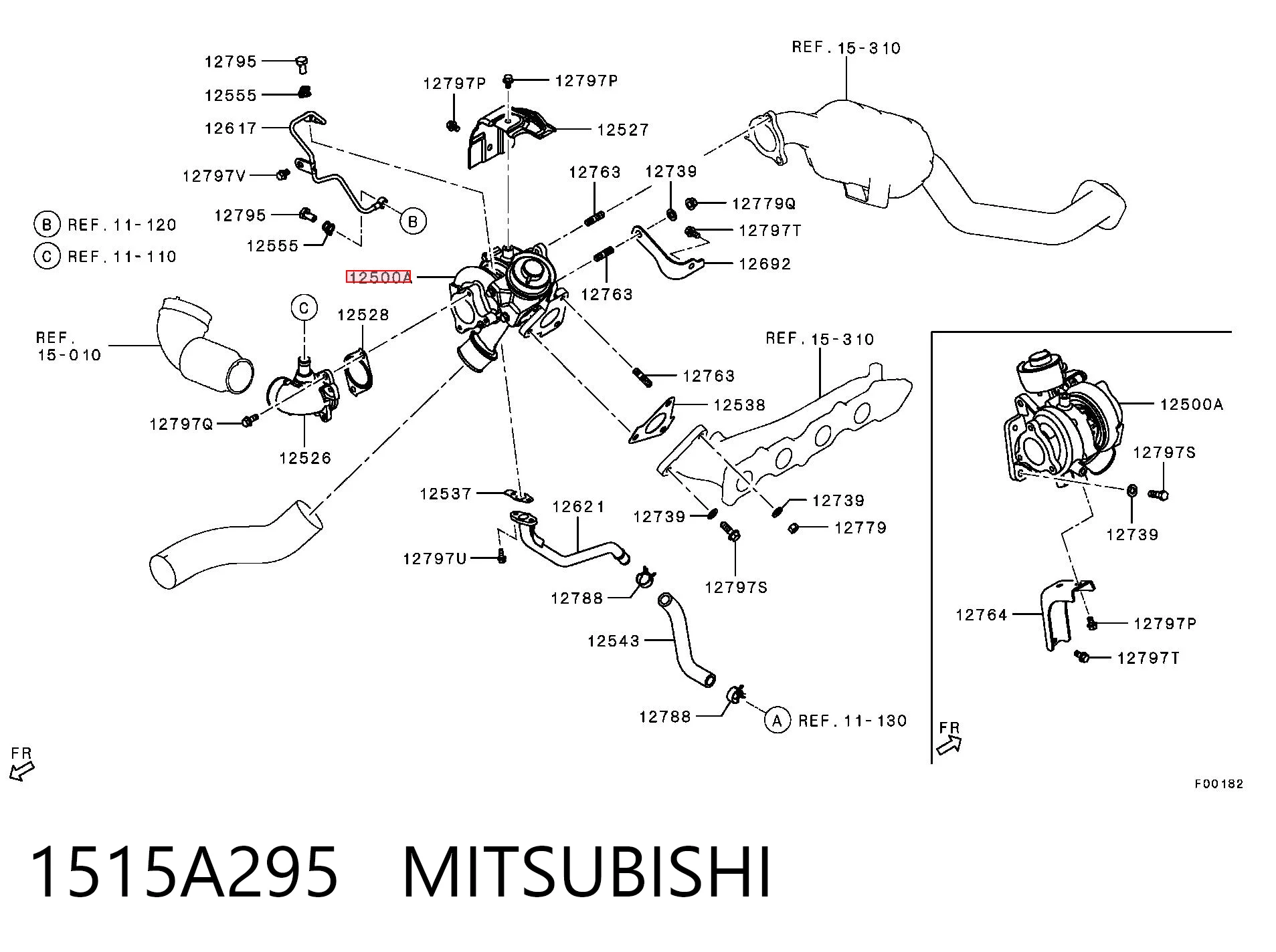 1515A295 Mitsubishi Турбонаддув