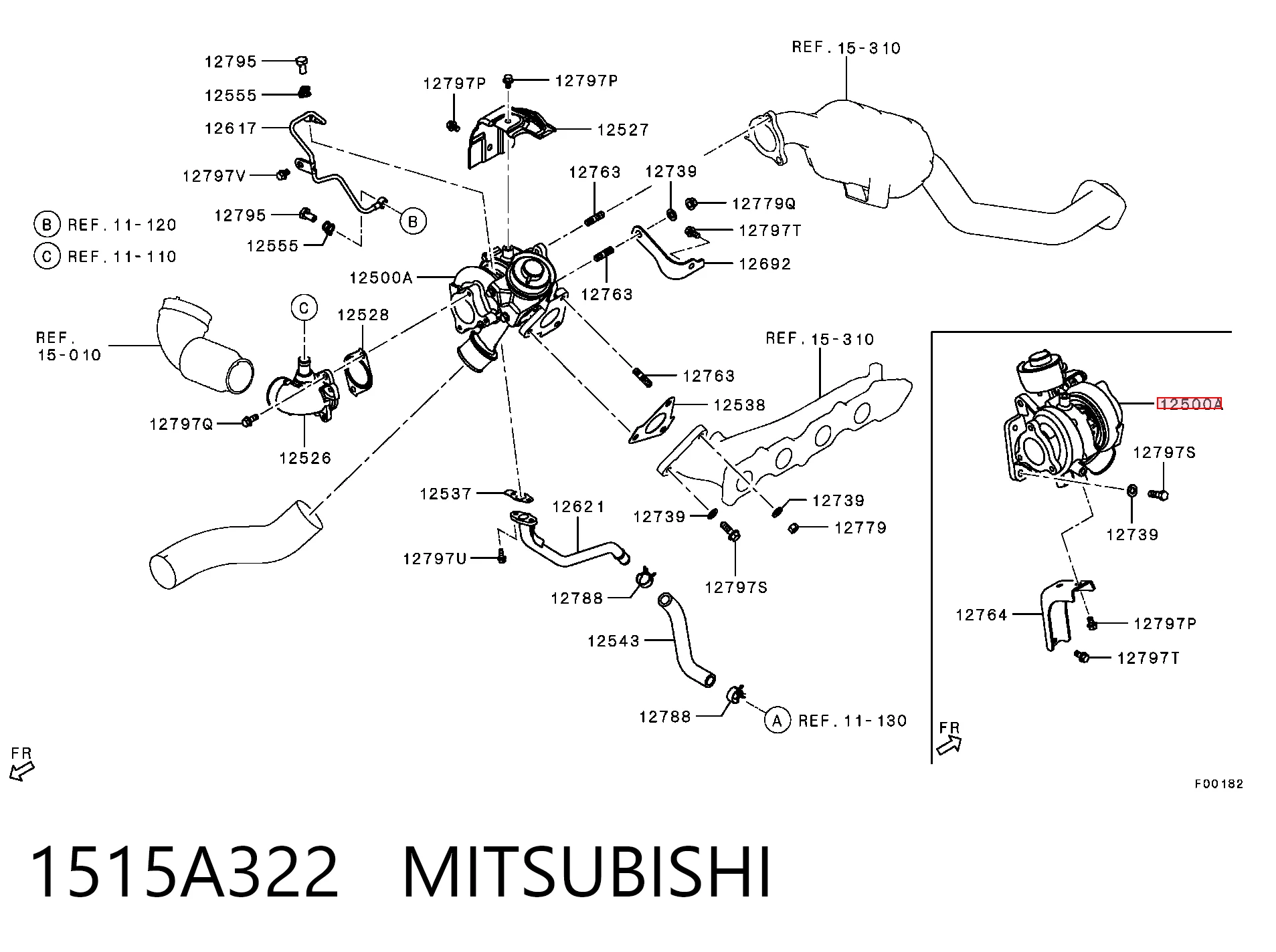 1515A322 Mitsubishi Турбонаддув
