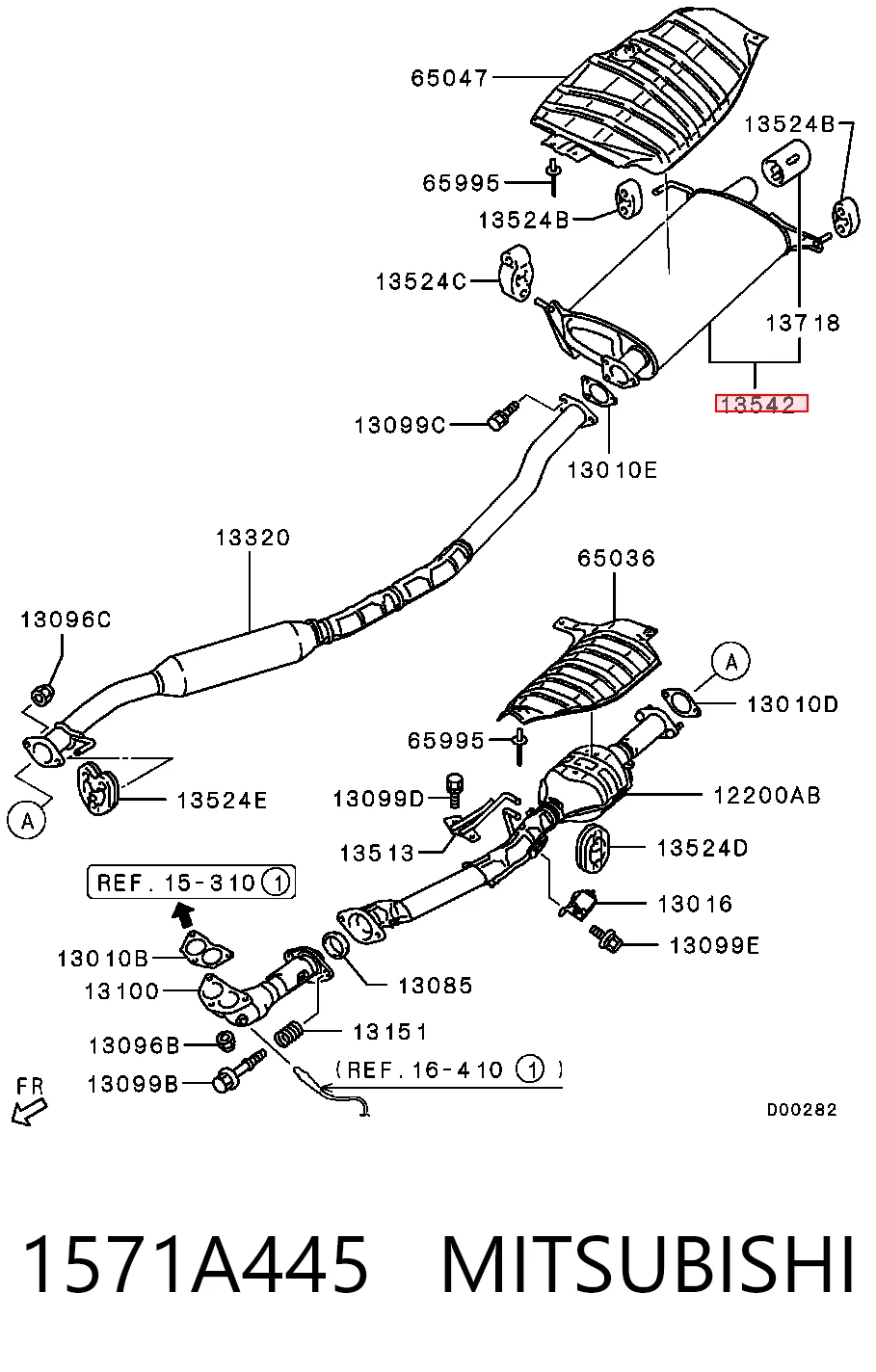 MN110534 Chrysler Выхлопная труба