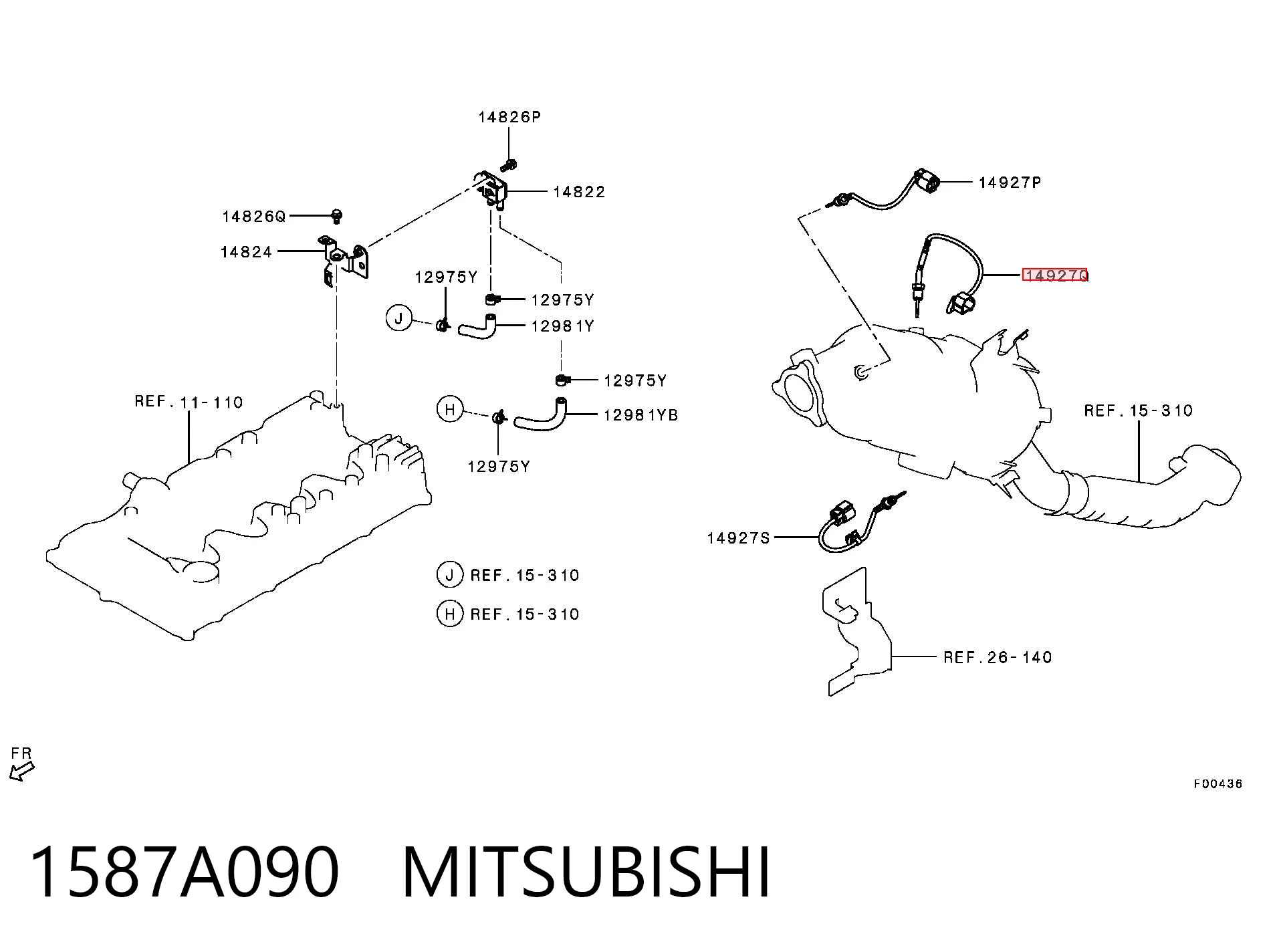 3S919021 AND Датчик температуры в катализаторе