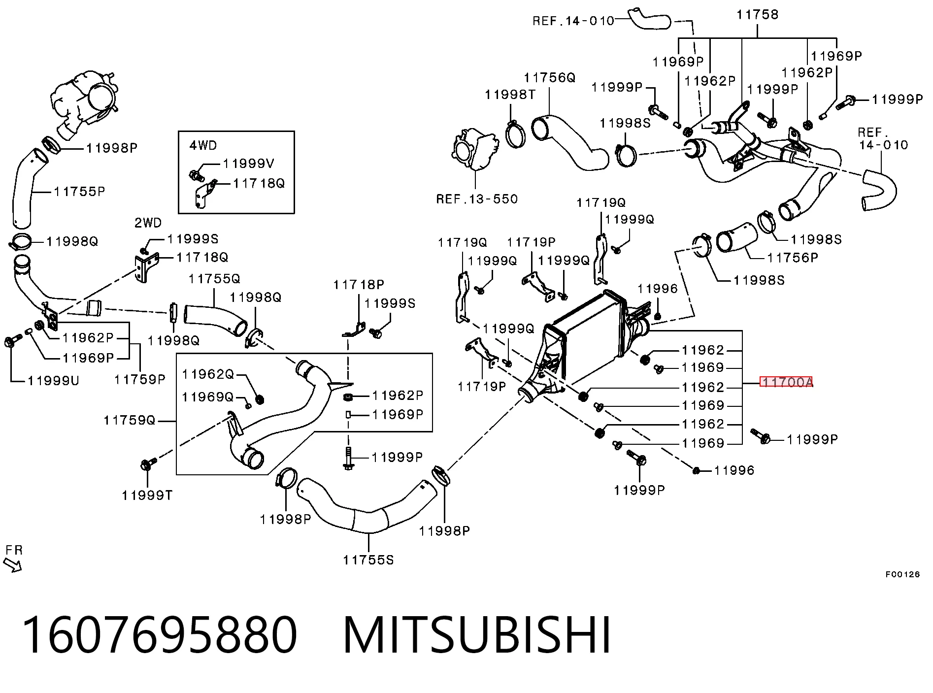  Интеркулер Mitsubishi Lancer 10