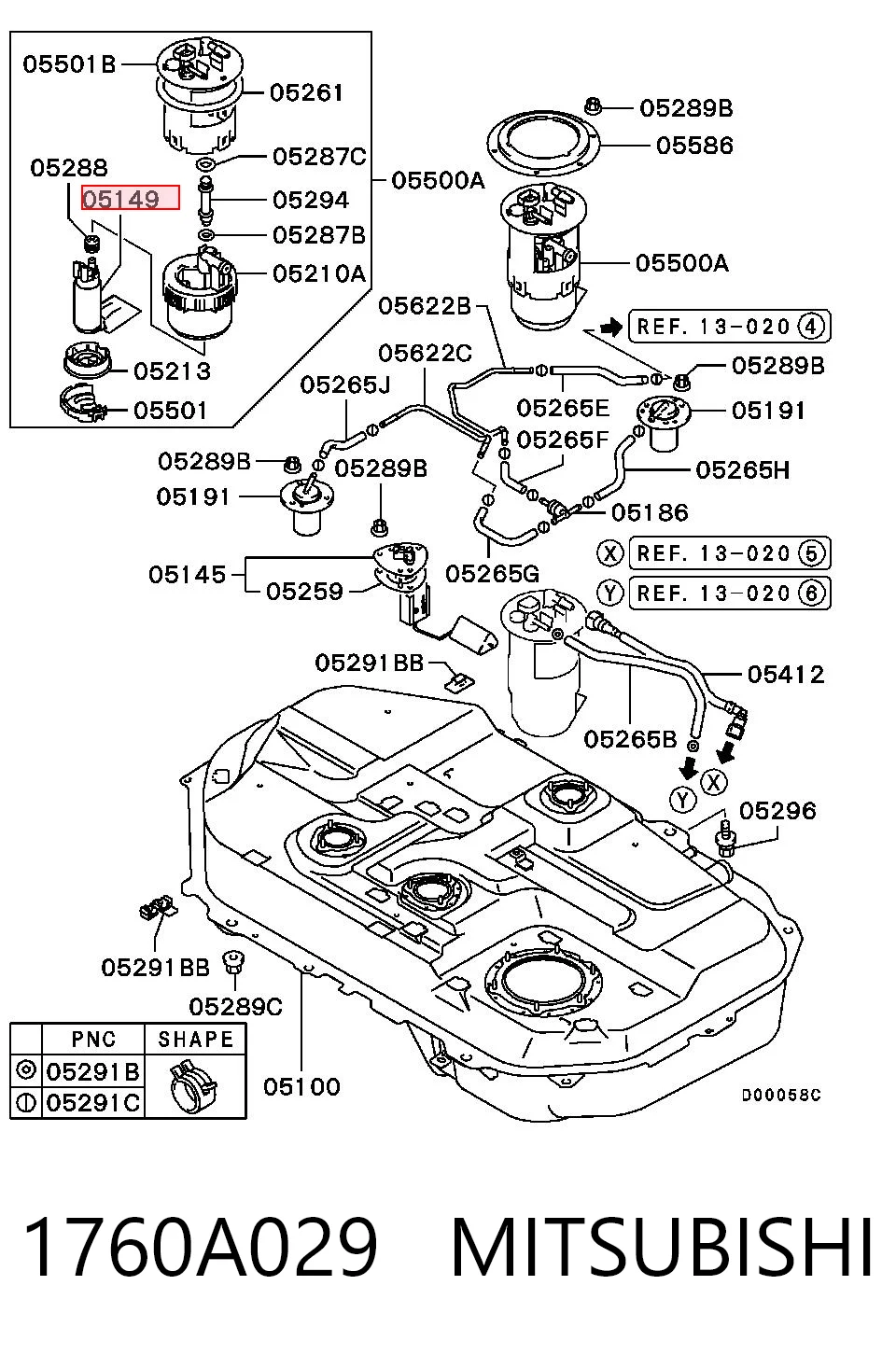 MR968070 Chrysler Элемент турбинка топливного насоса