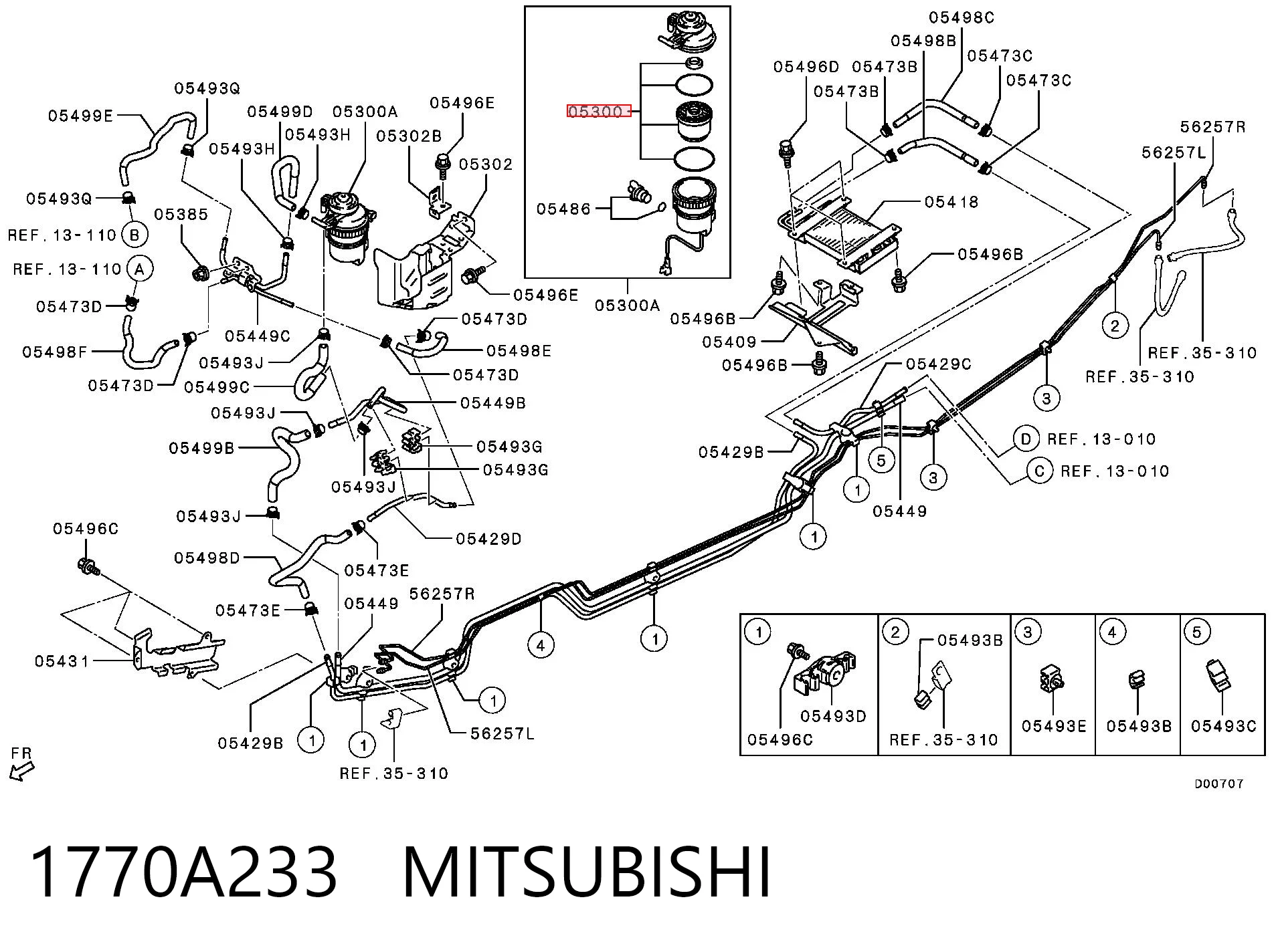 Фильтр топливный MITSUBISHI 1770A233
