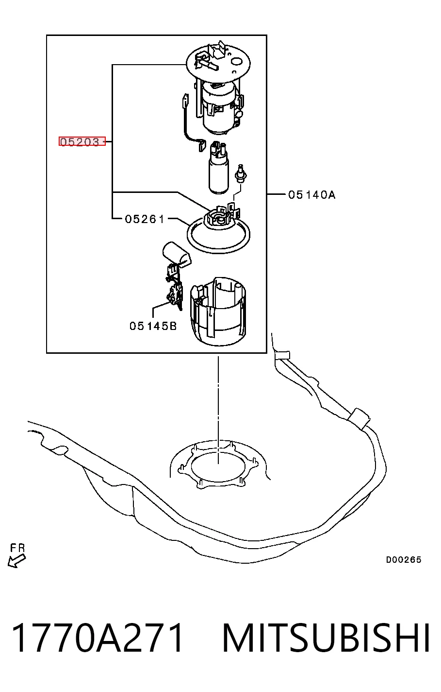 Фильтр топливный MITSUBISHI 1770A271