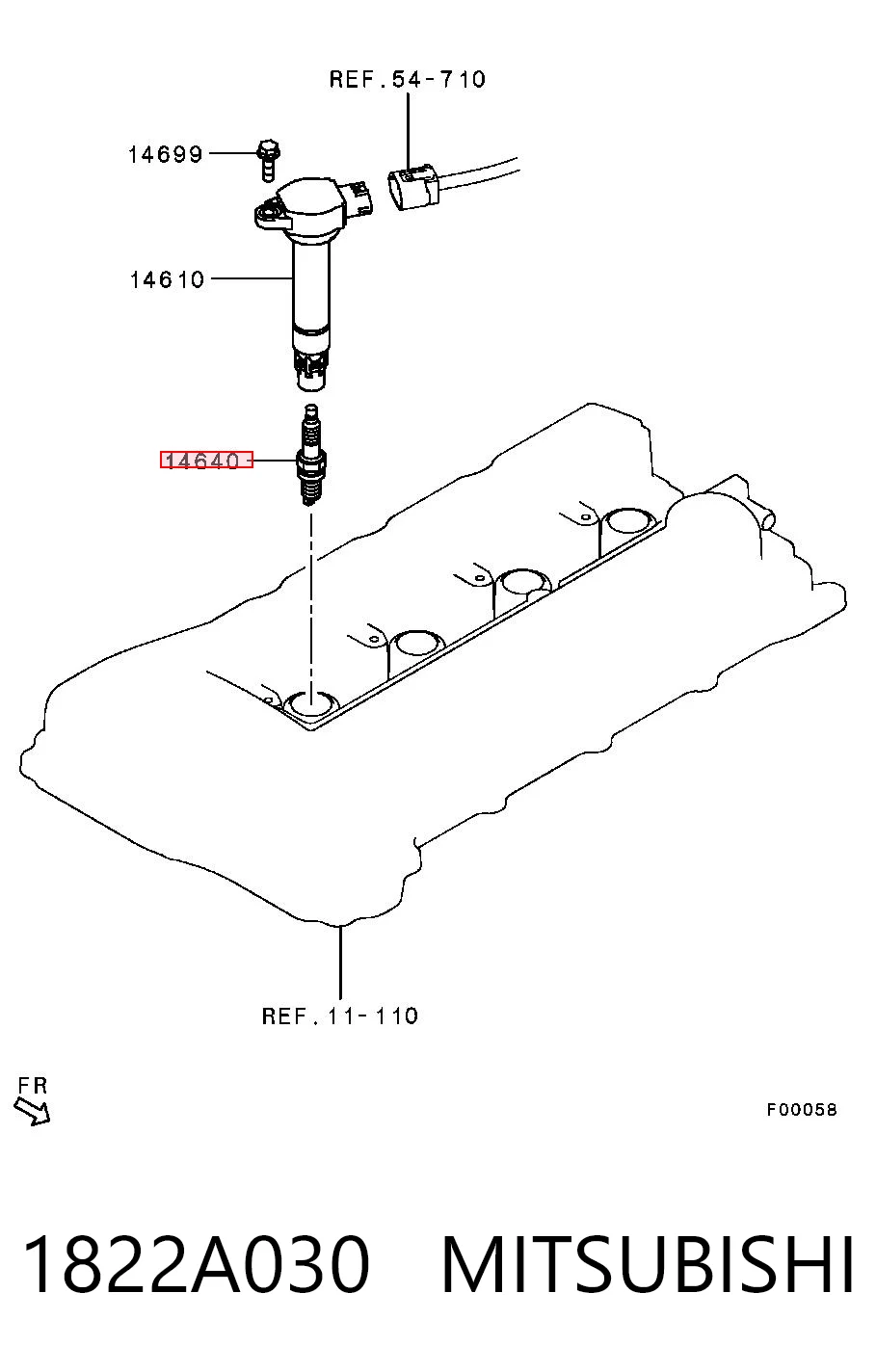 1822A030 Mitsubishi Свечи зажигания