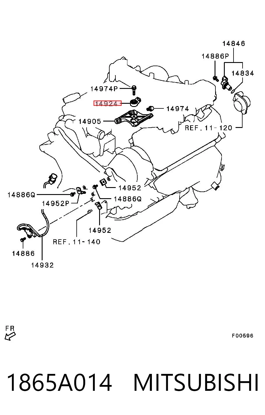 1865A014 Mitsubishi Датчик самовоспламенения