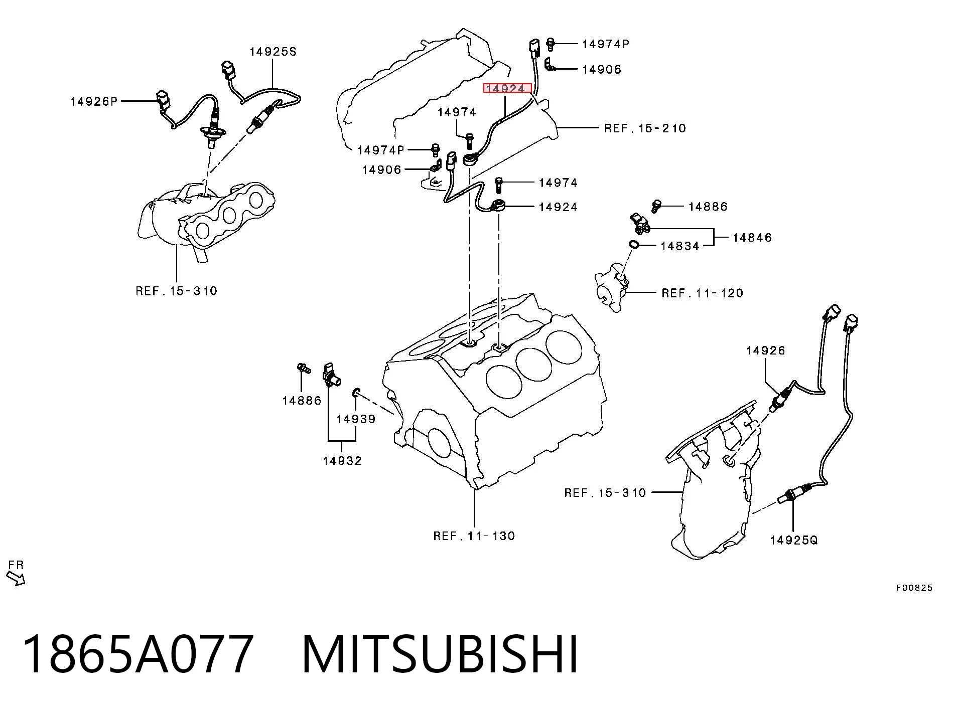 1865A077 Mitsubishi Датчик самовоспламенения