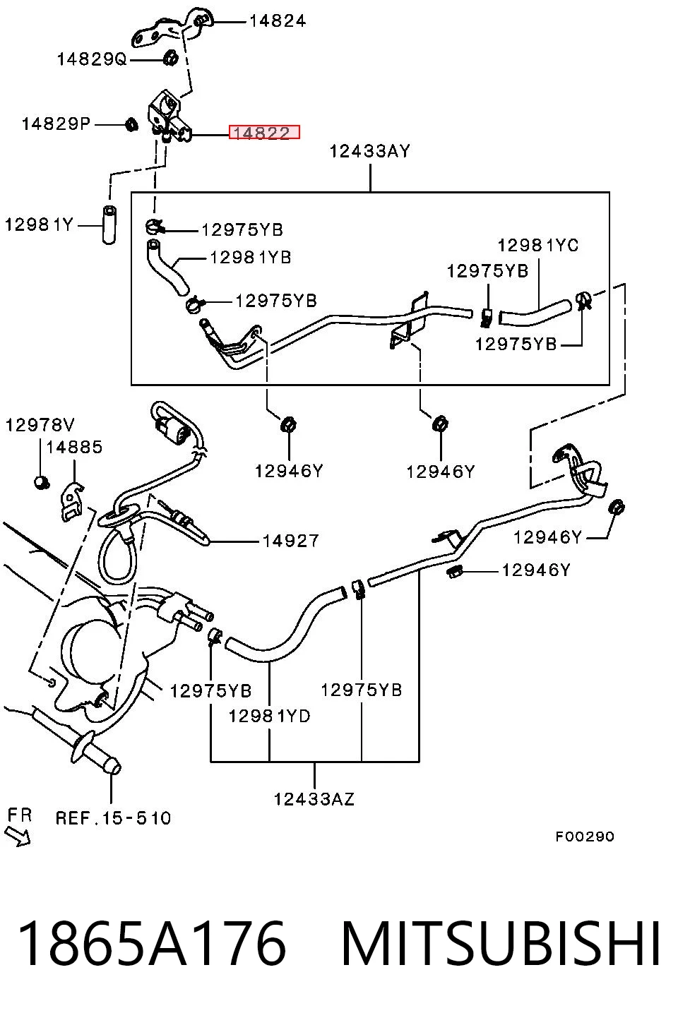 1865A176 Mitsubishi Датчик давления выхлопных газов