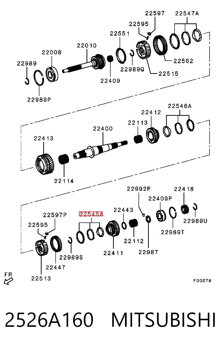 2526A076 Chrysler Кольцо синхронизатора