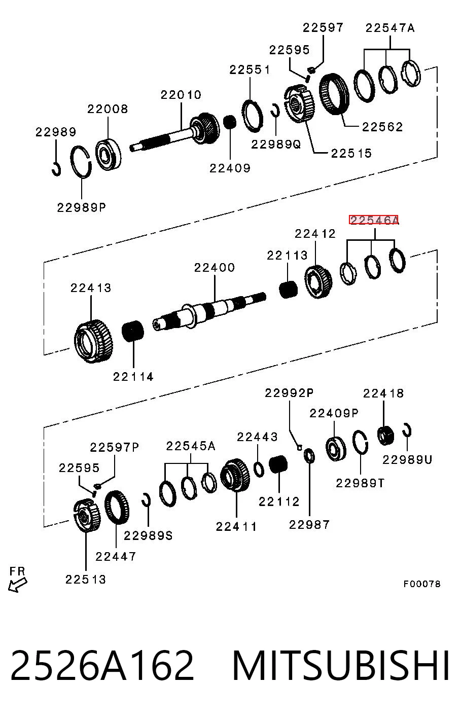 2526A162 Chrysler Кольцо синхронизатора