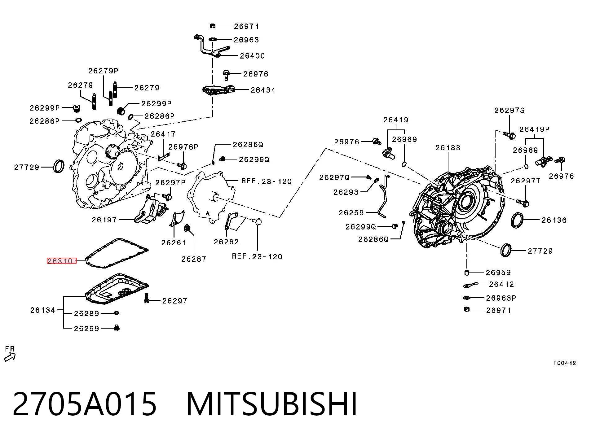 K05189838AA Fiat/Alfa/Lancia Прокладка поддона АКПП/МКПП
