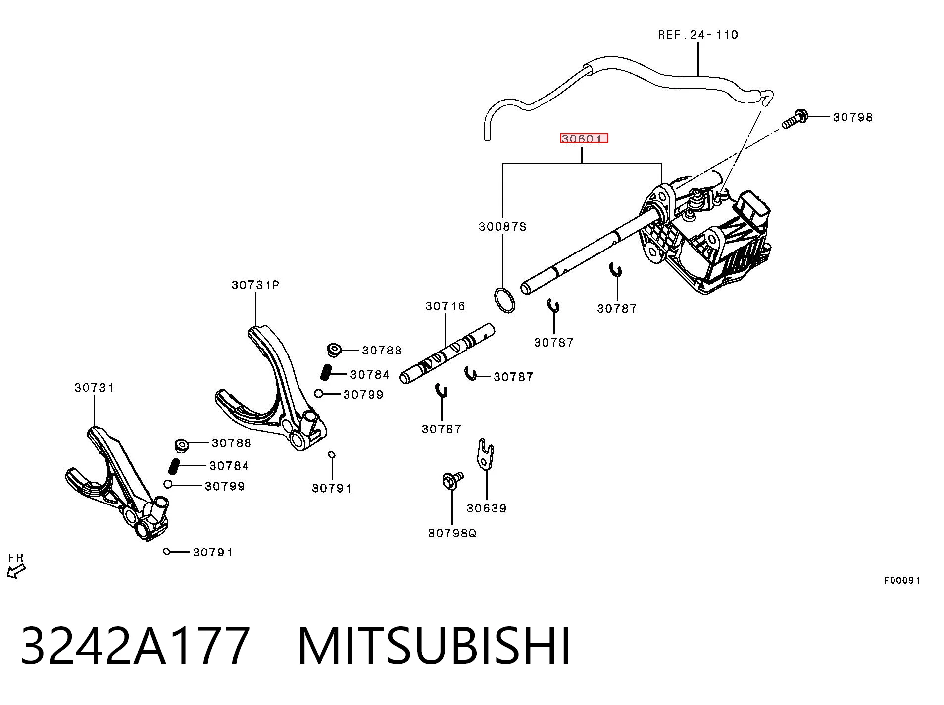Мотор управления раздаткой Mitsubishi 3242A177 цена, от 620.77 USD