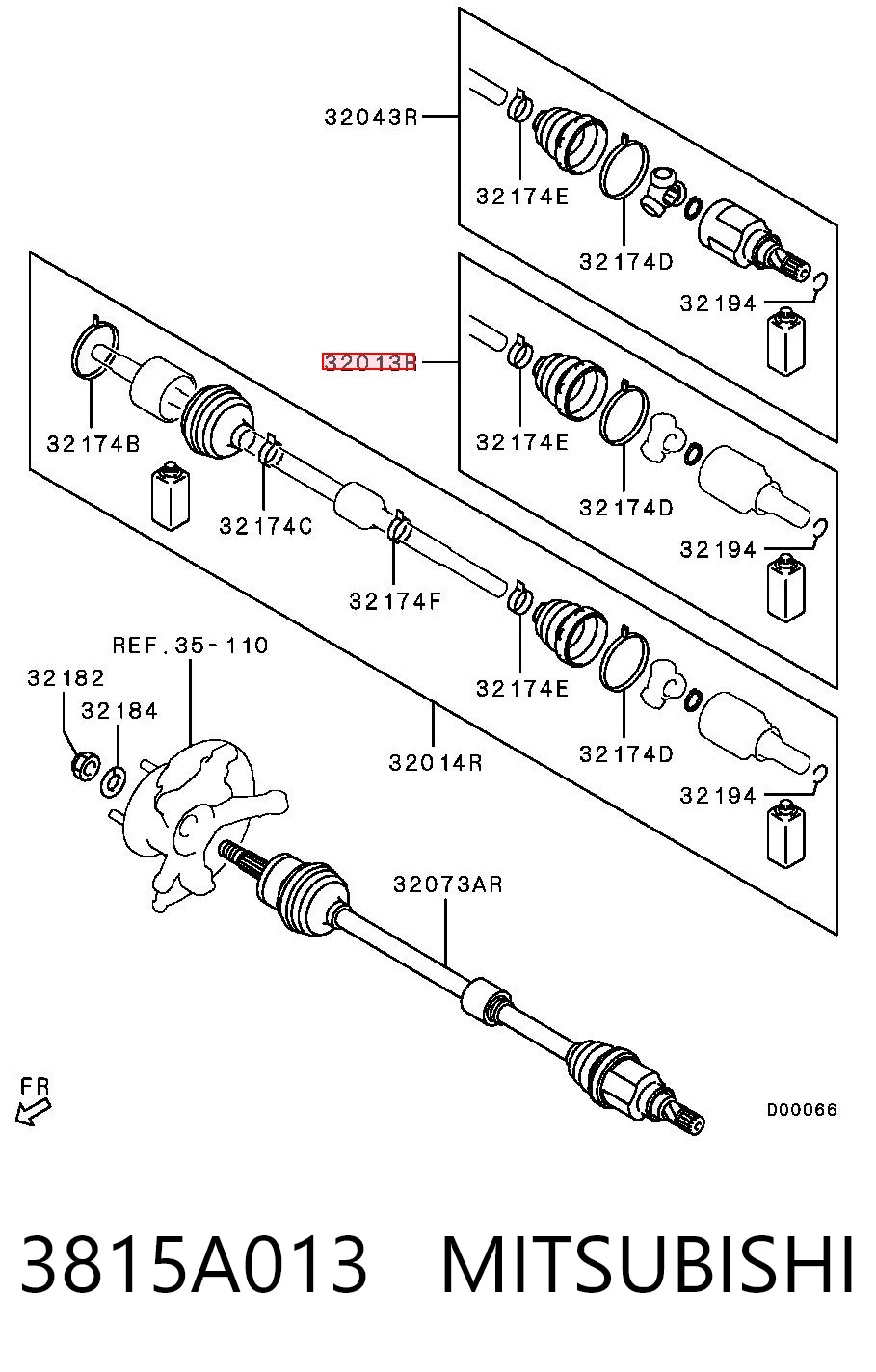 Пыльник ШРУСа передней полуоси внутренний на Mitsubishi Colt VI Z3A