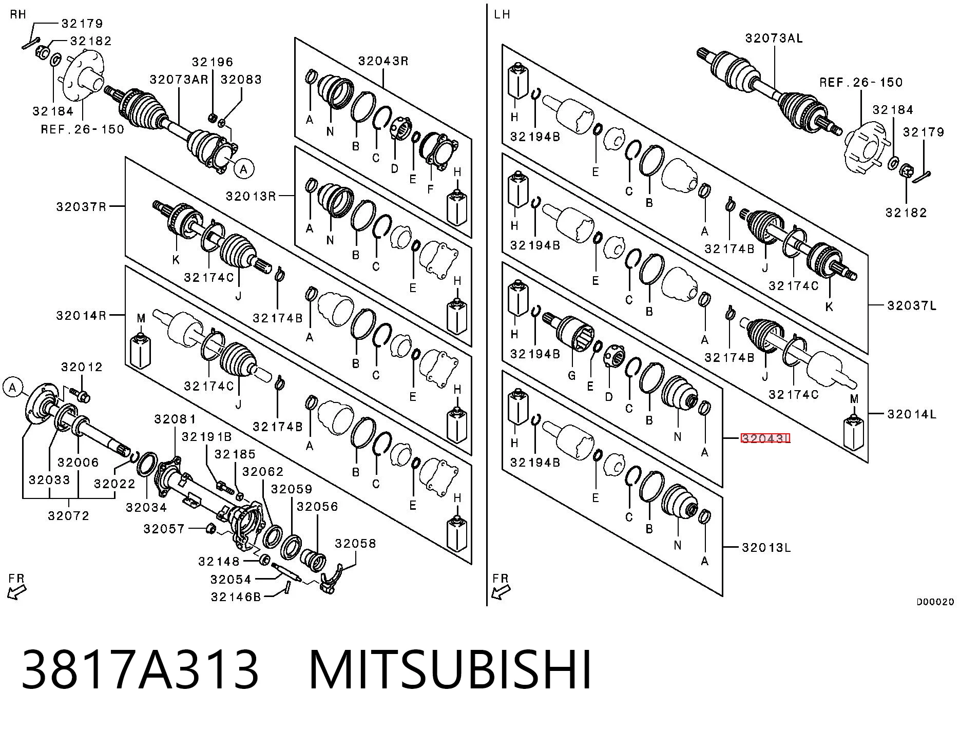Купить TAM3205 Topsauto Шрус внутренний левый