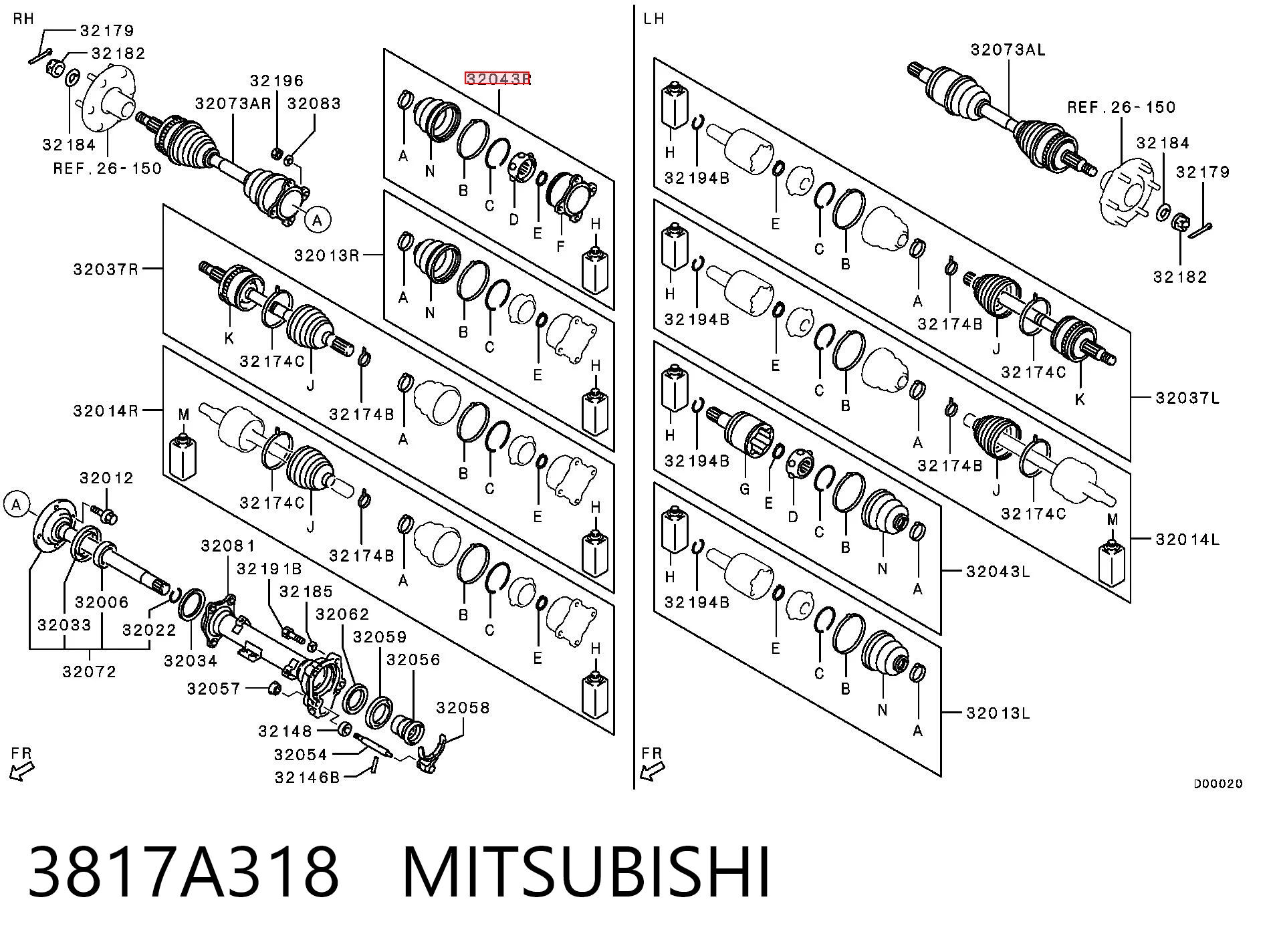 ШРУС внутренний правый BB2791 Posterparts