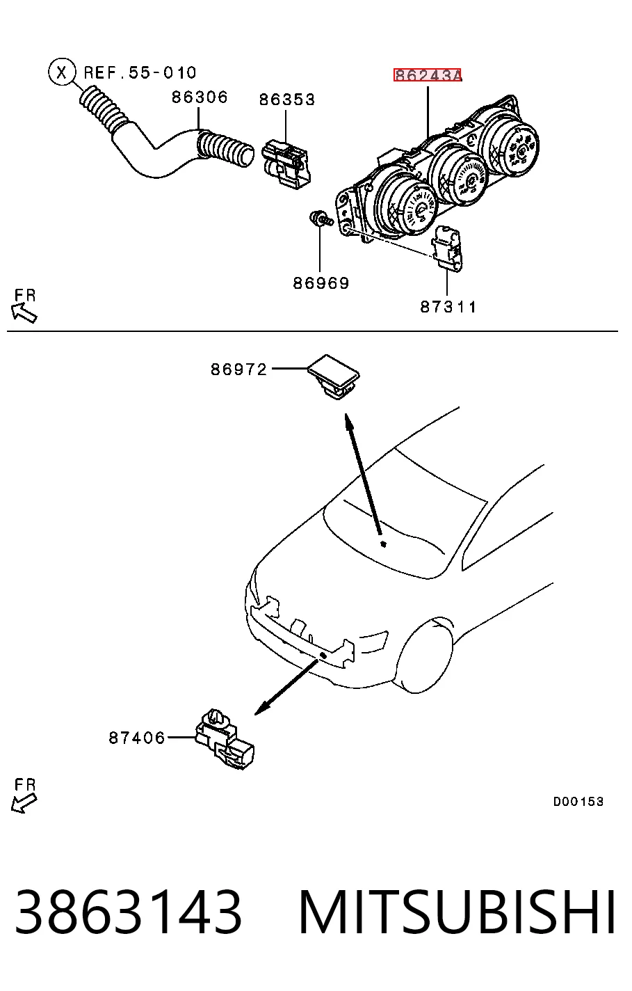 7820A115XA Peugeot/Citroen Механизм управления кондиционером