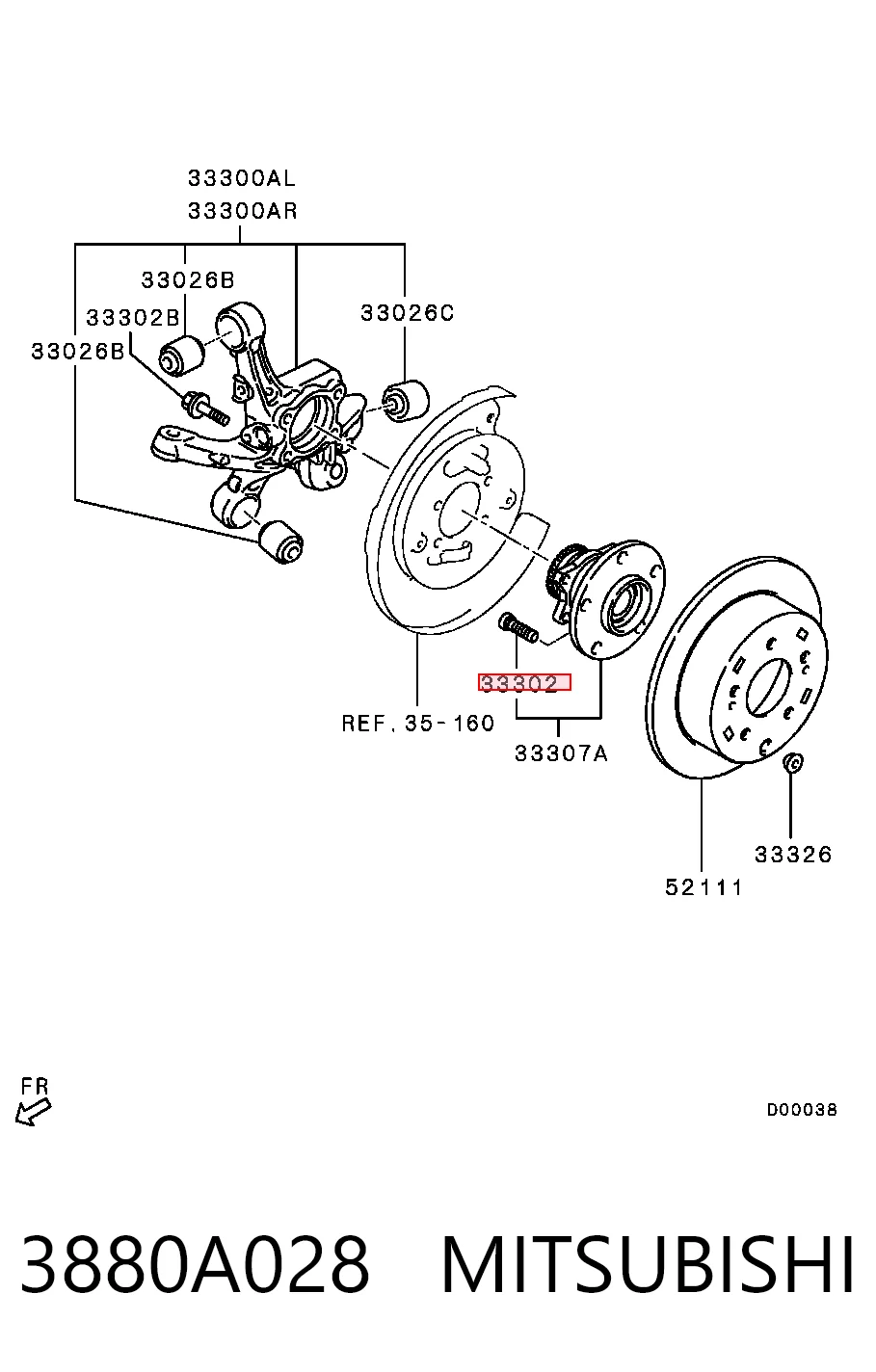 Шпилька колесная 3S407005 AND